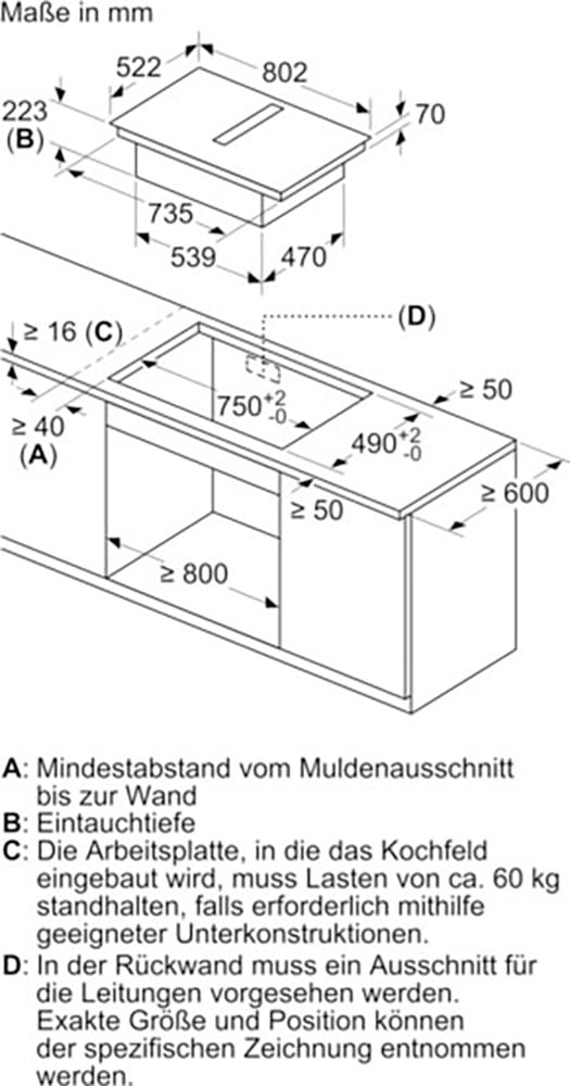Constructa Kochfeld mit Dunstabzug »CV438236«