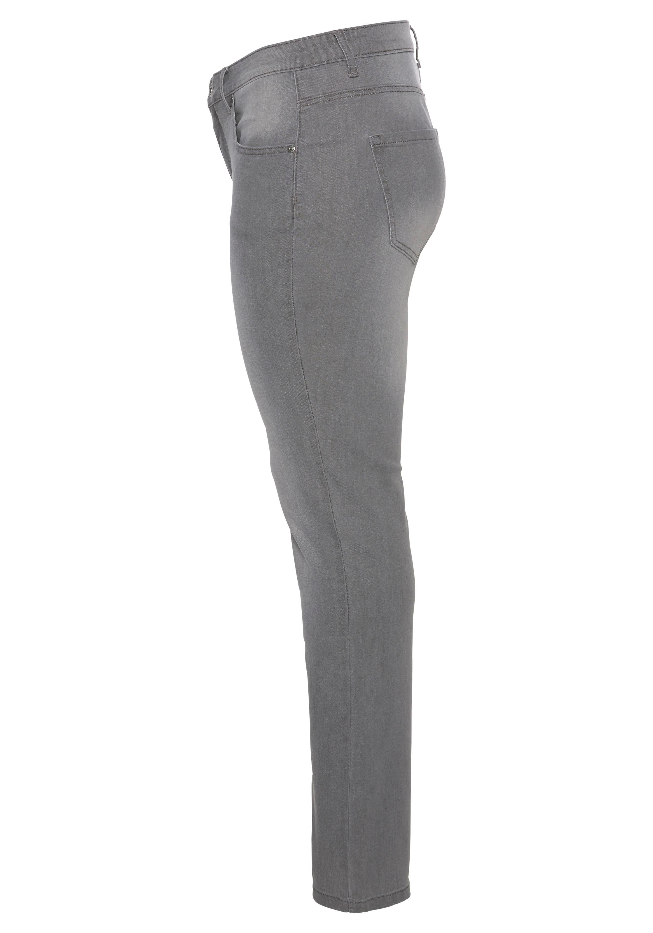 Arizona Slim-fit-Jeans »Curve-Collection«, hohe Leibhöhe, Five-Pocket-Design, Zip-Fly