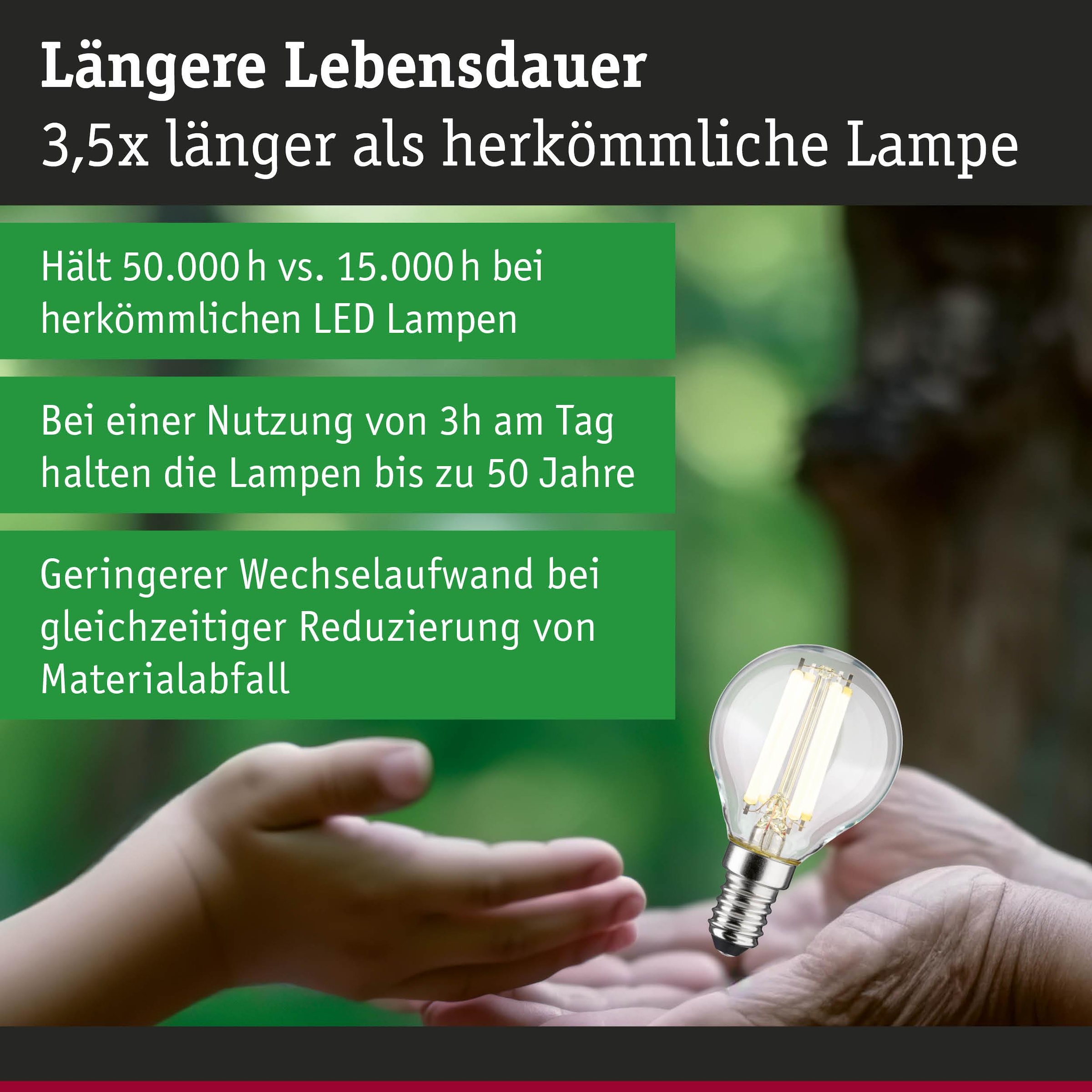 Paulmann LED-Leuchtmittel »Eco-Line Tropfen 840lm 4W 4000K klar 230V« E14 1 Stk. Neutralweiß