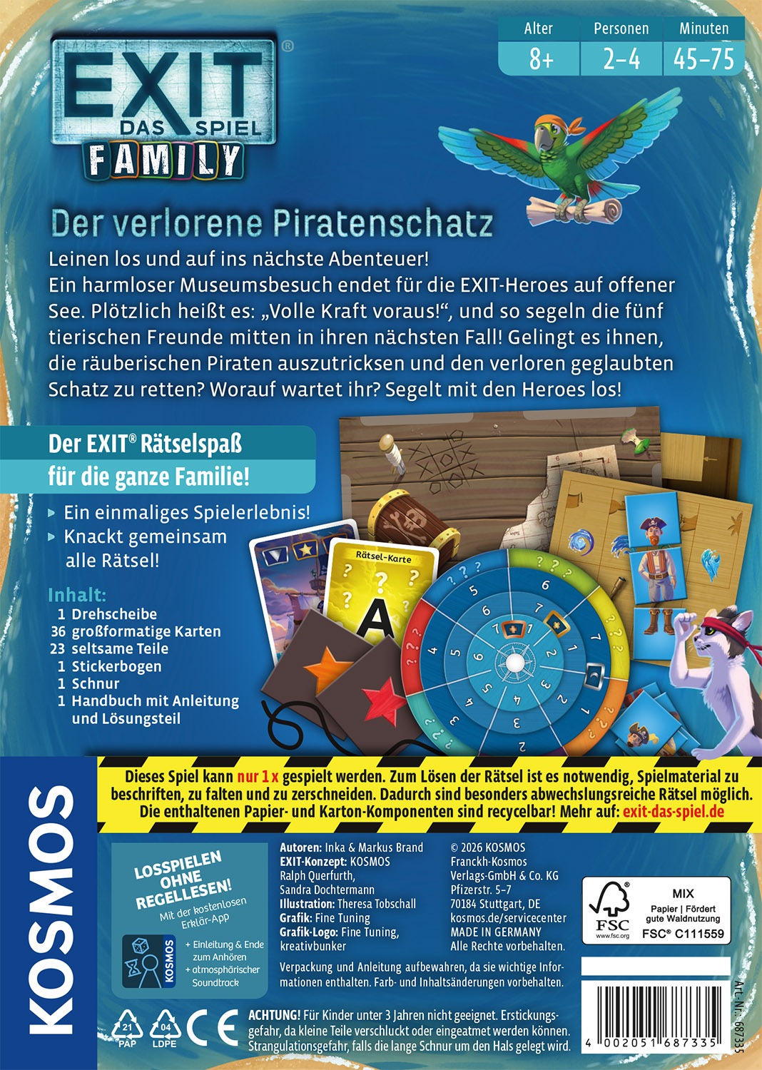 Kosmos Spiel »EXIT® Family Der verlorene Piratenschatz« Made in Germany