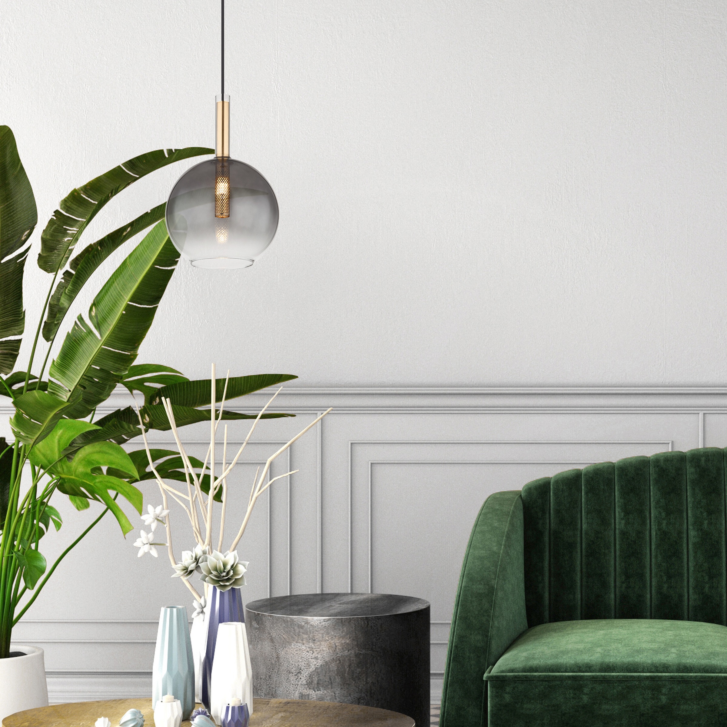 GLOBO LIGHTING Hängeleuchte »ELISABETH« G9 1 Stk. Hängelampe/Pendelleuchte/ günstig online kaufen