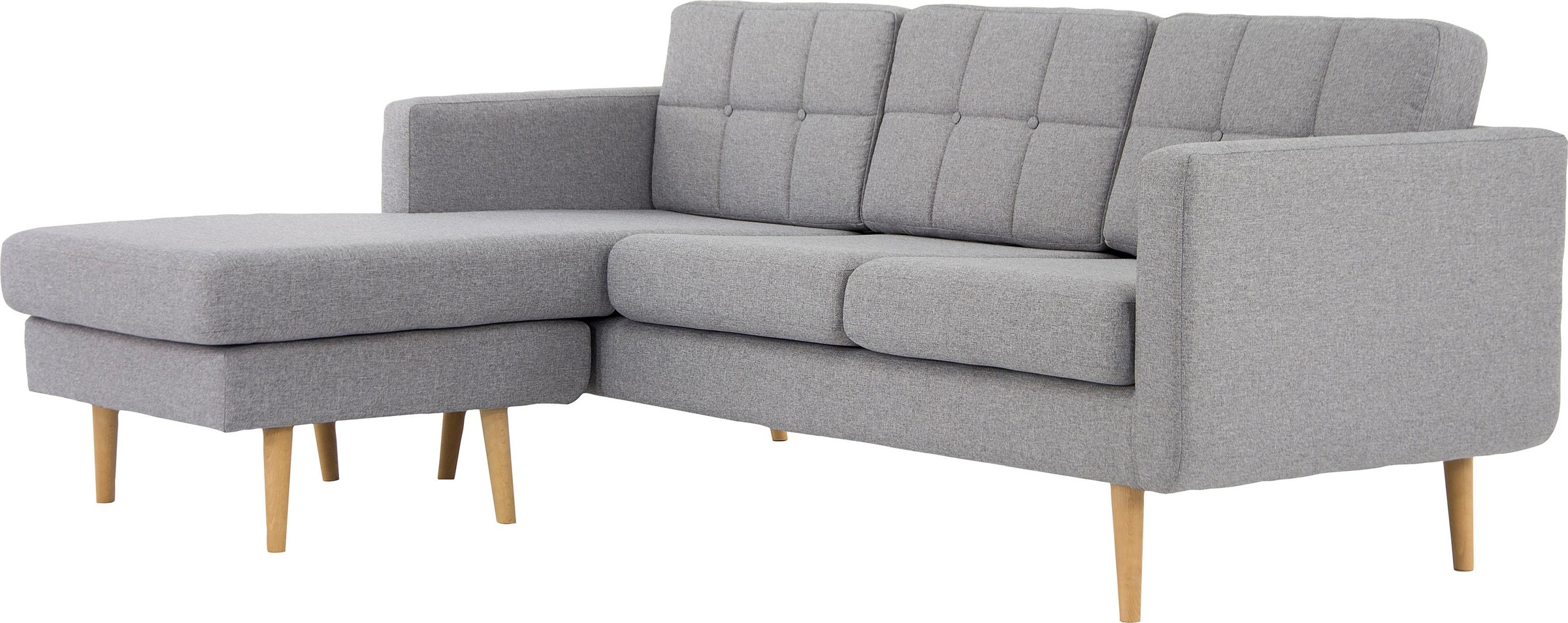 Home affaire Ecksofa »Brest L-Form«, mit Knopfheftung und Steppung im Rücken, geradliniges Design