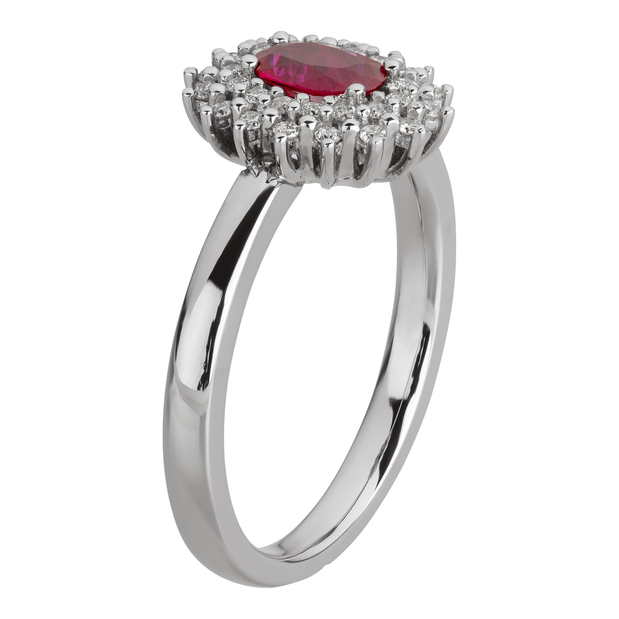 Orolino Fingerring »Gold 585 mit 32x Brillant zus. 0,20ct. und Rubin«