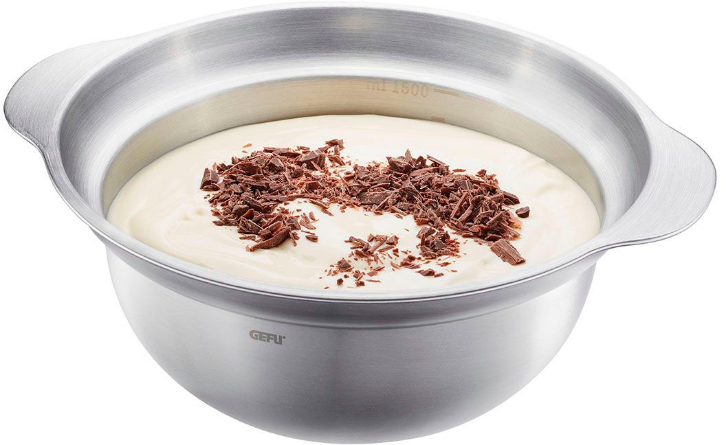 GEFU Schüssel »PREMIO« 1 Stk. aus Edelstahl 18/10 mit ergonomische Griffe für sichere Handhabung