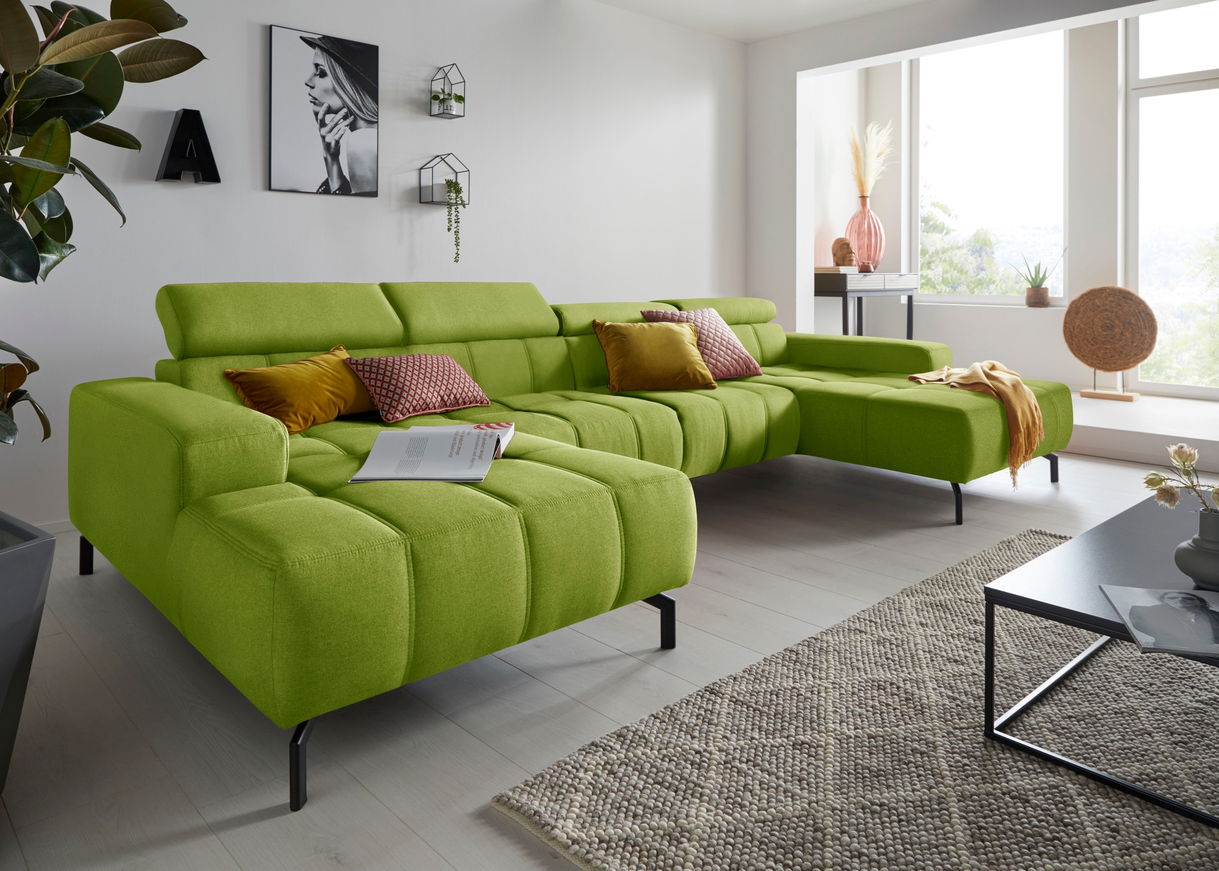 DOMO collection Wohnlandschaft »Cunelli tolle Sitznähte als Designelement, günstig online kaufen