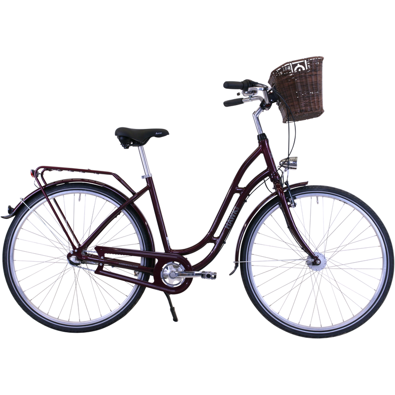 HAWK BIKES Cityrad »City Classic Joy Bordeaux« 3 Gang Shimano Nexus Schaltwerk für Damen und Herren bordeaux
