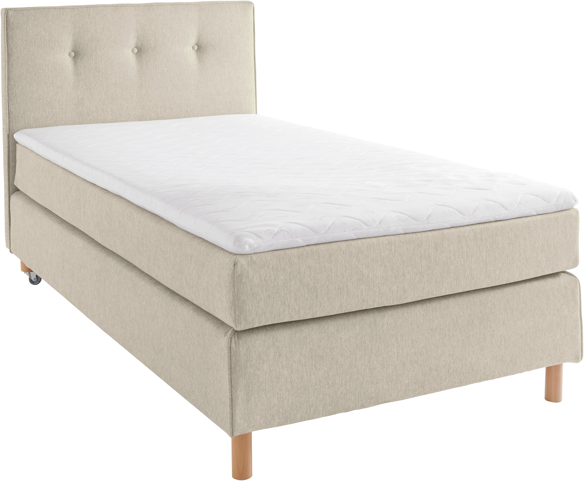 Home affaire Boxspringbett »Heimatblick 100x200cm beliebig erweiterbar zu Doppel- und Familienbett«, Einzelbett, Hotelbett erhältlich in H2,H3 & H4