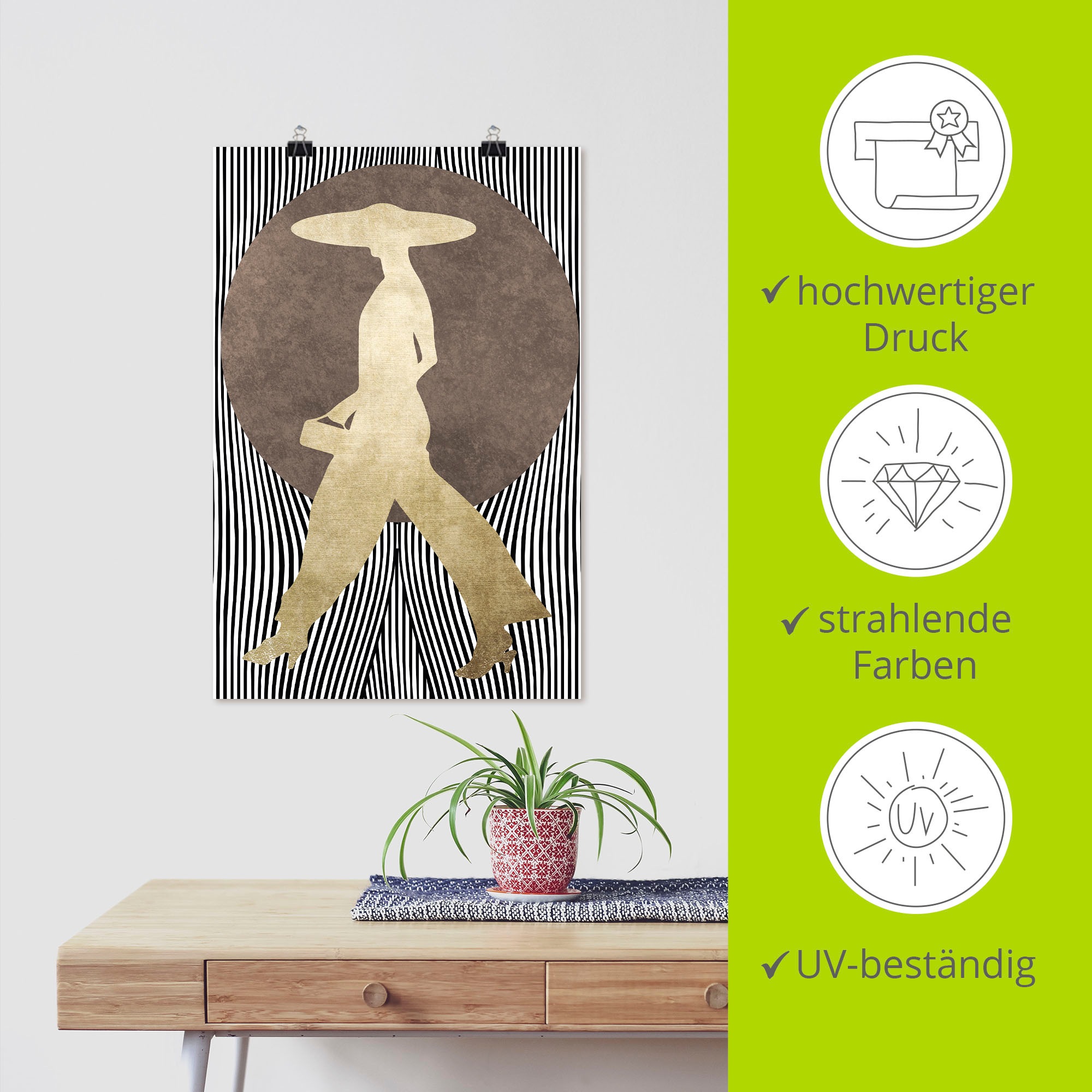 Artland Wandbild »Madame Noir«, Bilder von Frauen, (1 St.), als Alubild, Outdoorbild, Leinwandbild, Poster, Wandaufkleber