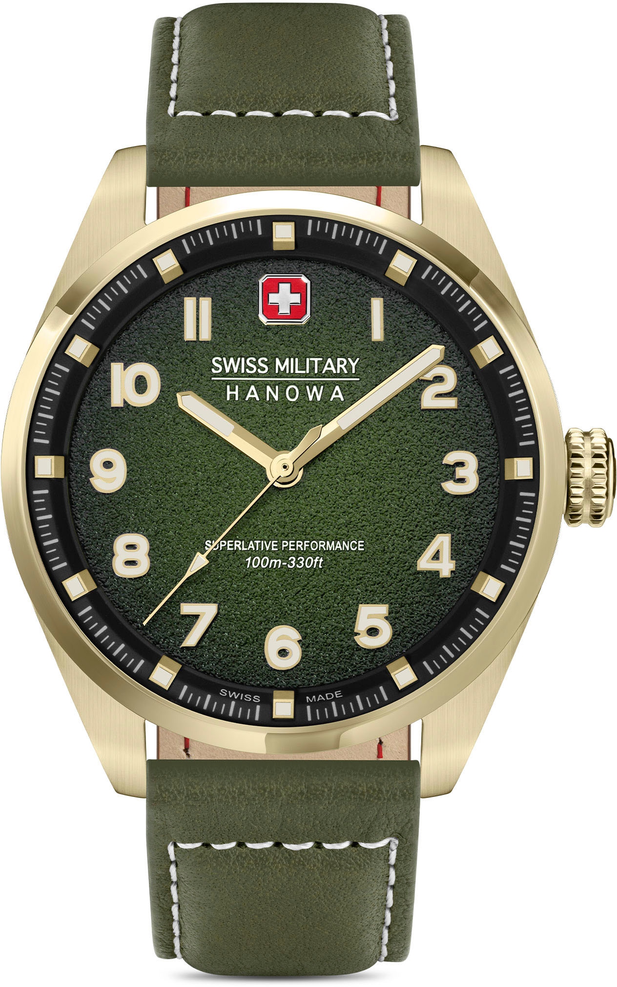 Swiss Military Hanowa Schweizer Uhr »GREYHOUND, SMWGA0001550«, Quarzuhr, Armbanduhr, Herrenuhr, Swiss Made, Saphirglas