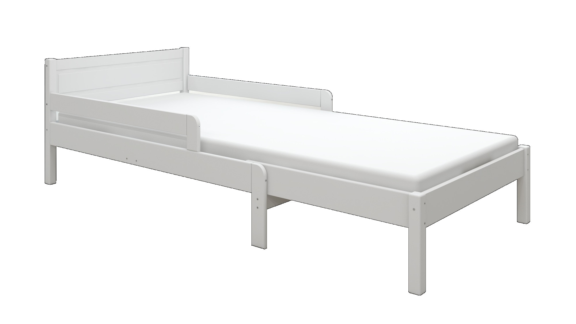 Home affaire Kinderbett »Hero, Massivholzbett, ausziehbar von 140 bis 200 cm, FSC®« 90cm Breite, 140-200cm Liegefläche,  massive Kiefer, mit Lattenrost, zeitlose Optik,  Rausfallschutz