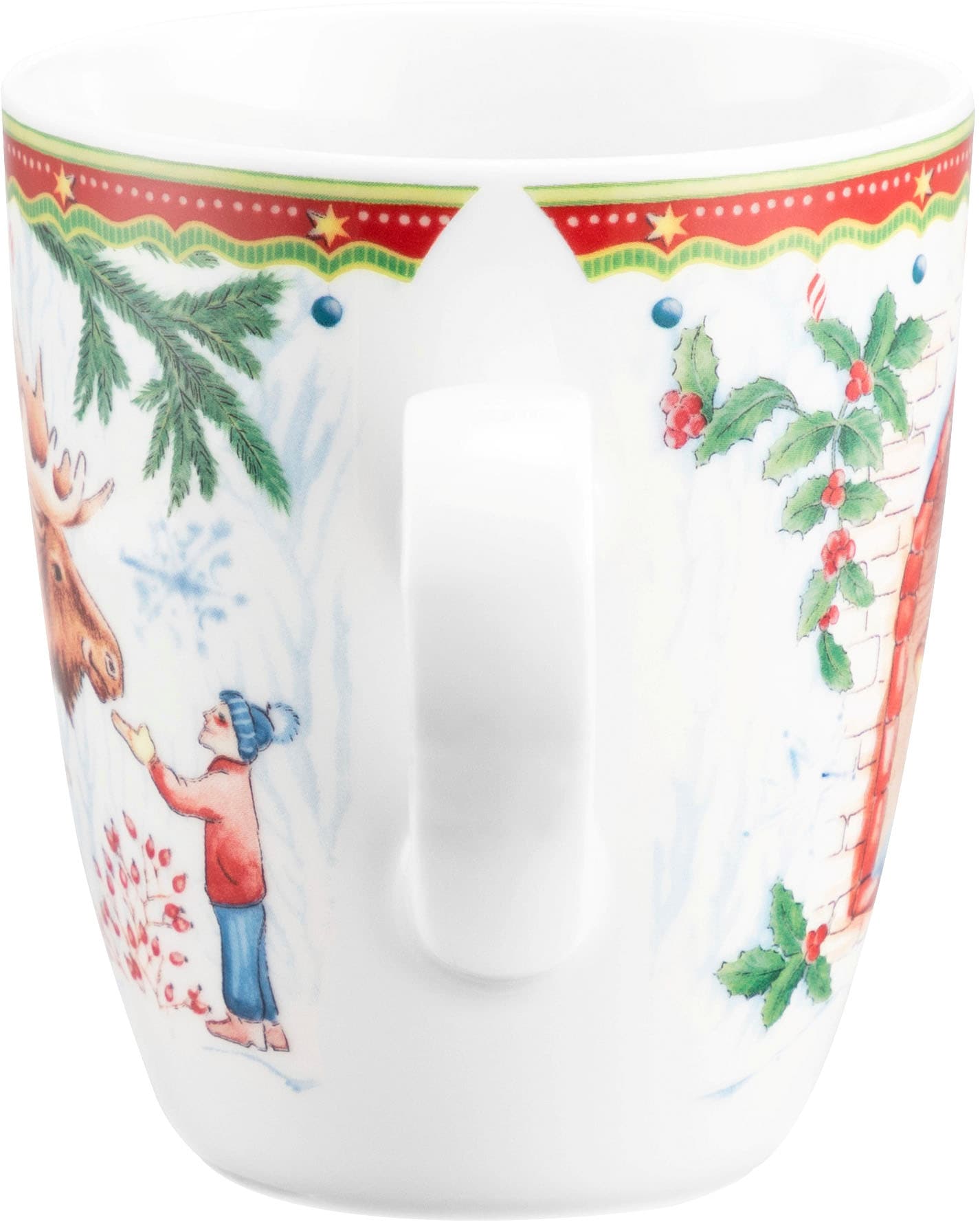 Seltmann Weiden Becher »Life - Elch mit Kind« Becher mit Henkel 0,40 l und weihnachtlichem Dekor