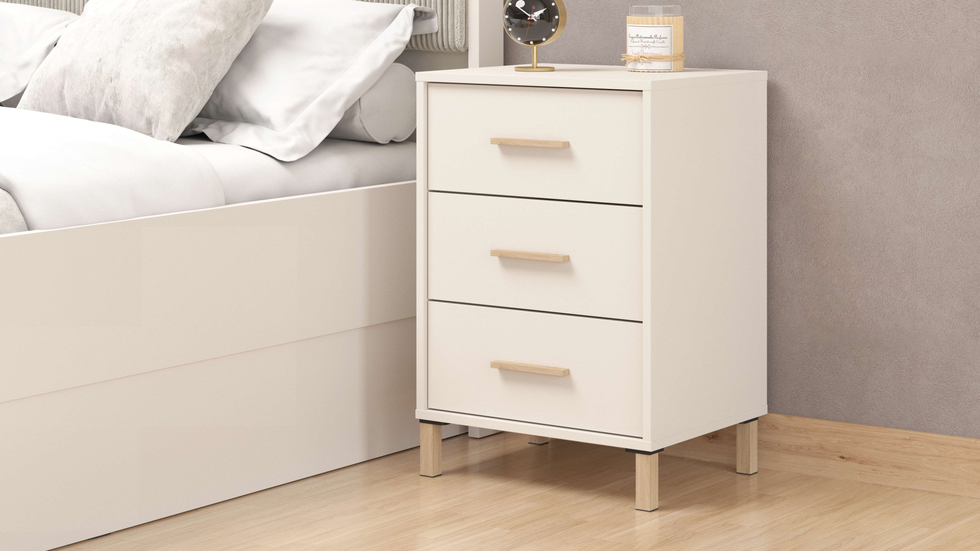 Home affaire Nachtkommode »Belfort Nachtschrank Nachttisch Made in Europe« günstig online kaufen