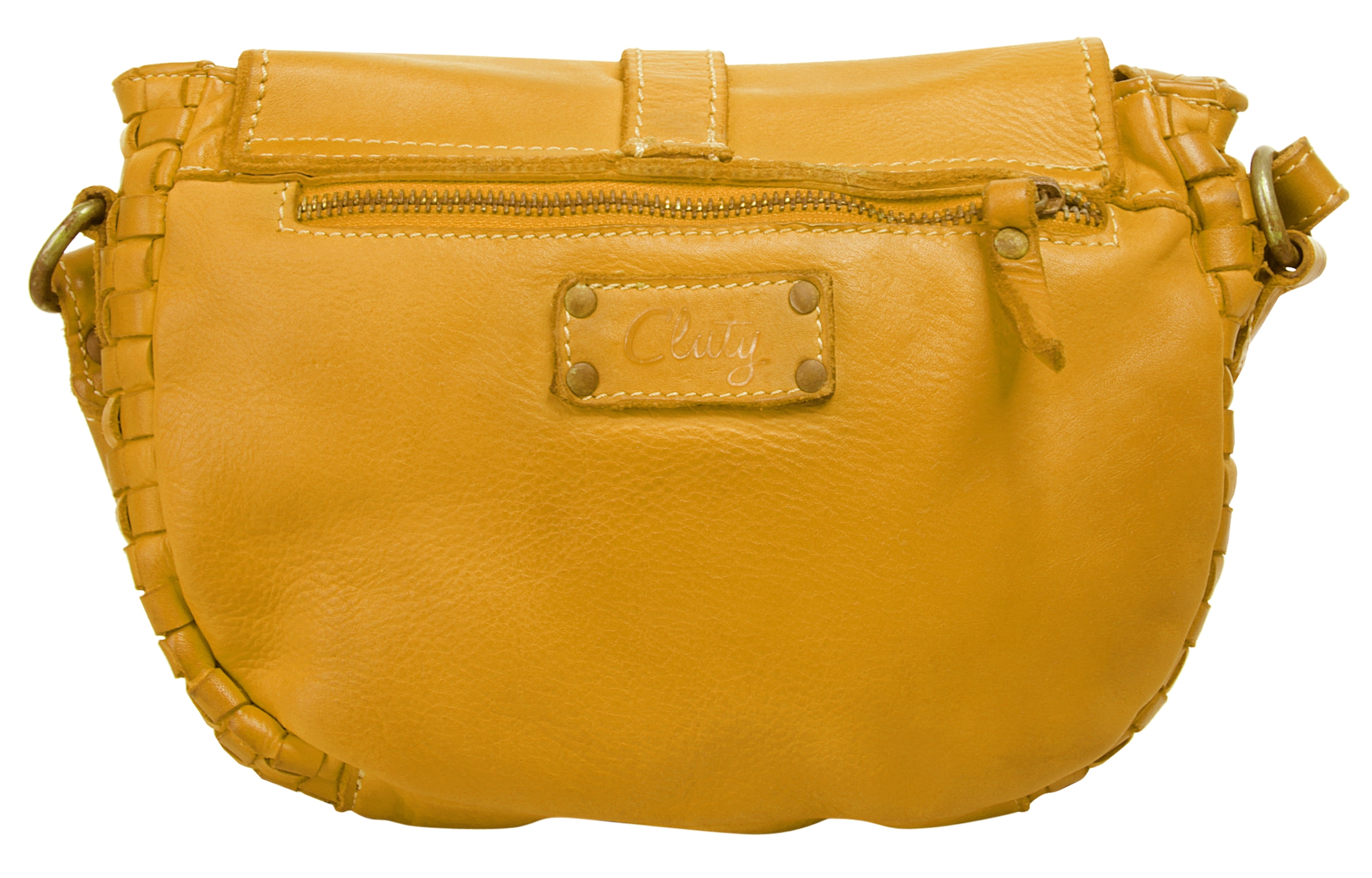 Cluty Umhängetasche, echt Leder, Made in Italy