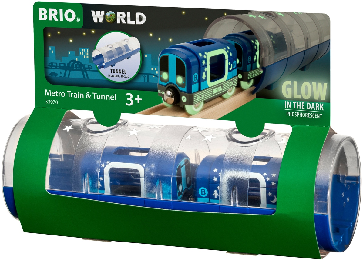 BRIO® Spielzeug-Zug »BRIO® WORLD, Tunnelbox U-Bahn«, leuchtet im Dunkeln