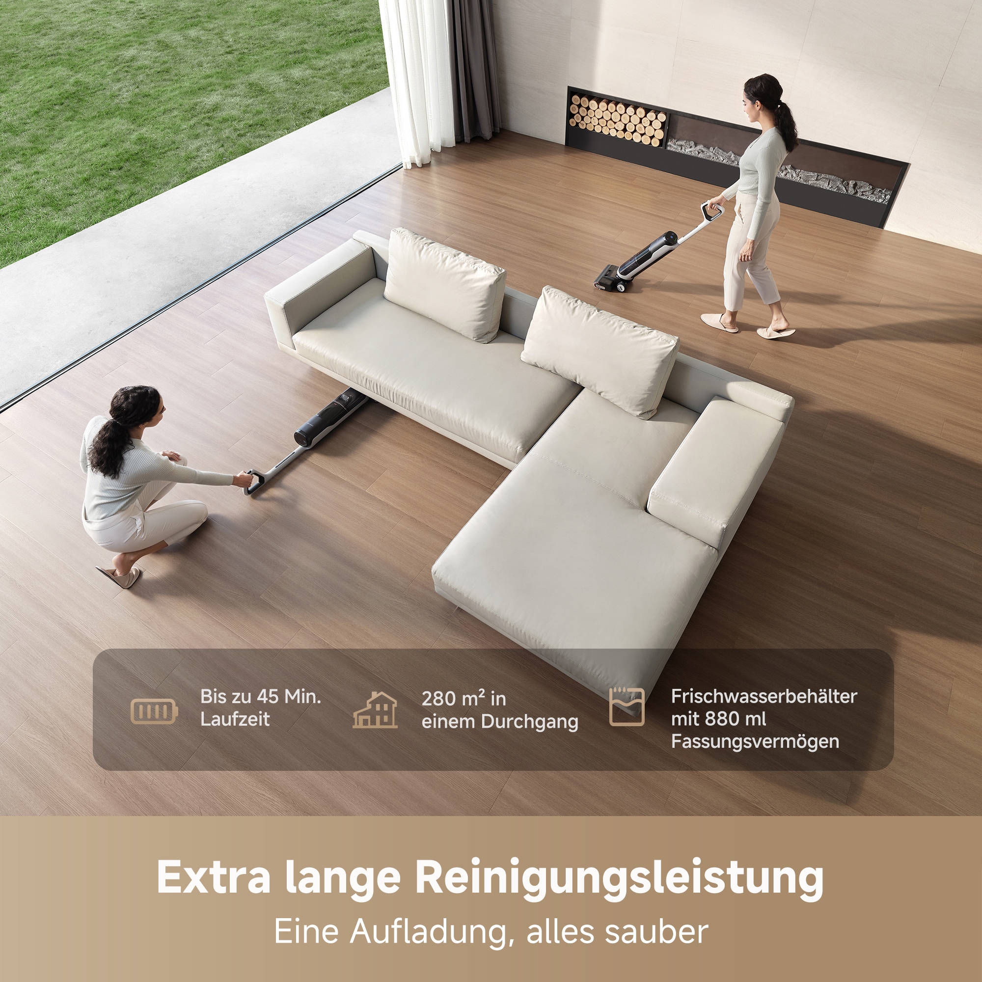 Dreame Nass-Trocken-Sauger »Dreame H14 Pro mit 18.000 Pa Saugkraft« Flexible und gründliche 180° Reinigung , schnelle Trocknung der Bürste