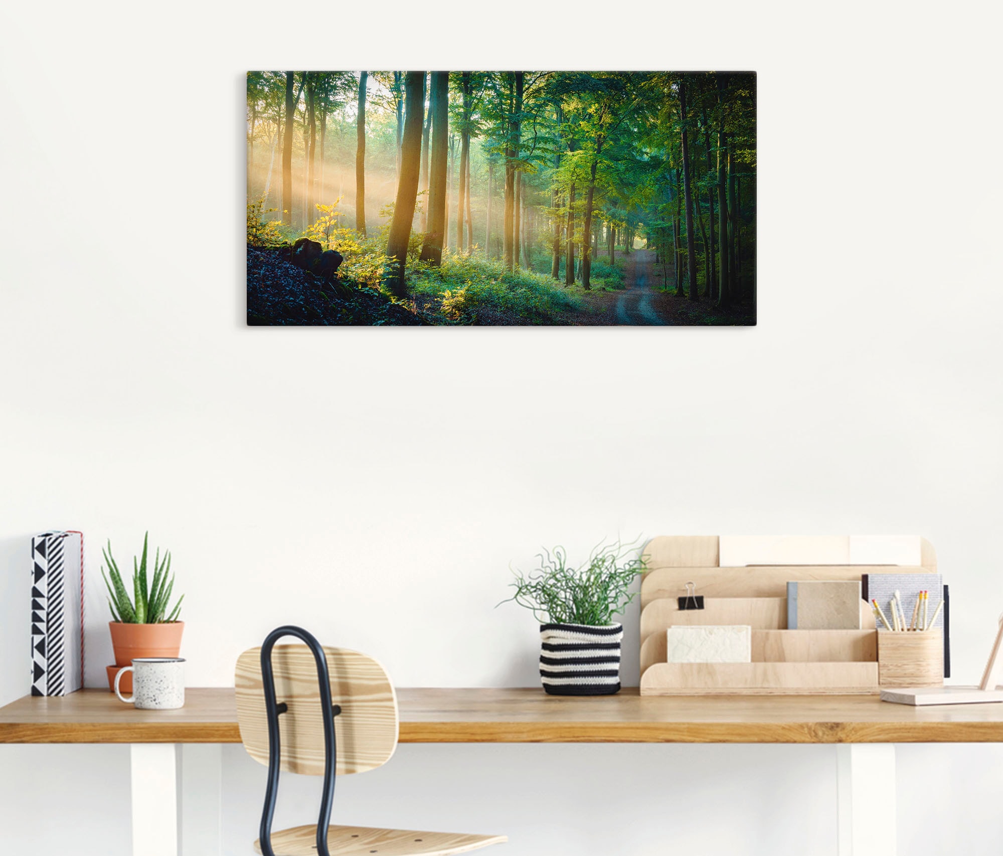 Artland Wandbild »Herbstmorgen im Wald«, Waldbilder, (1 St.), als Alubild, günstig online kaufen