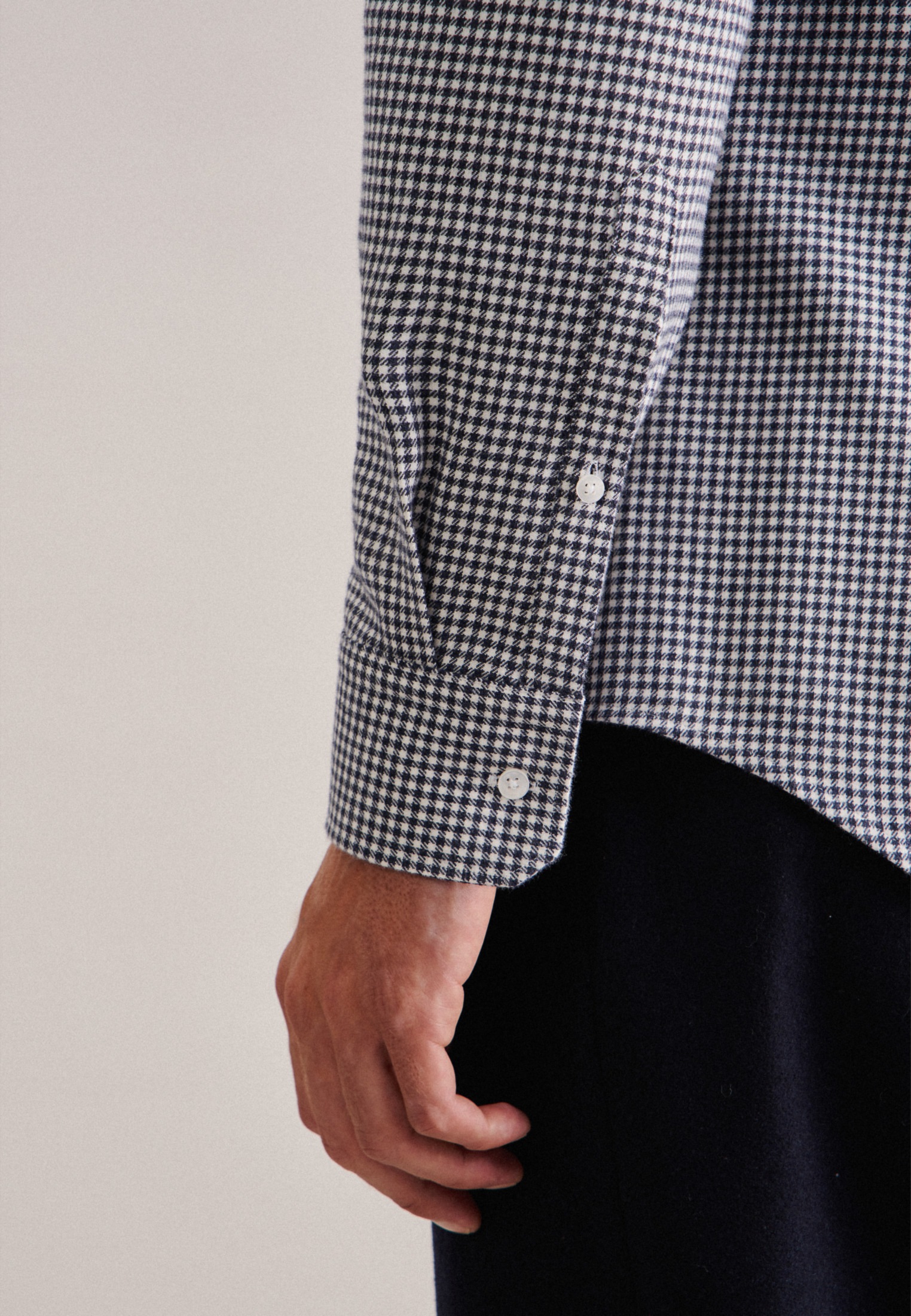 seidensticker Flanellhemd »Slim«, Slim Langarm Kentkragen Karo