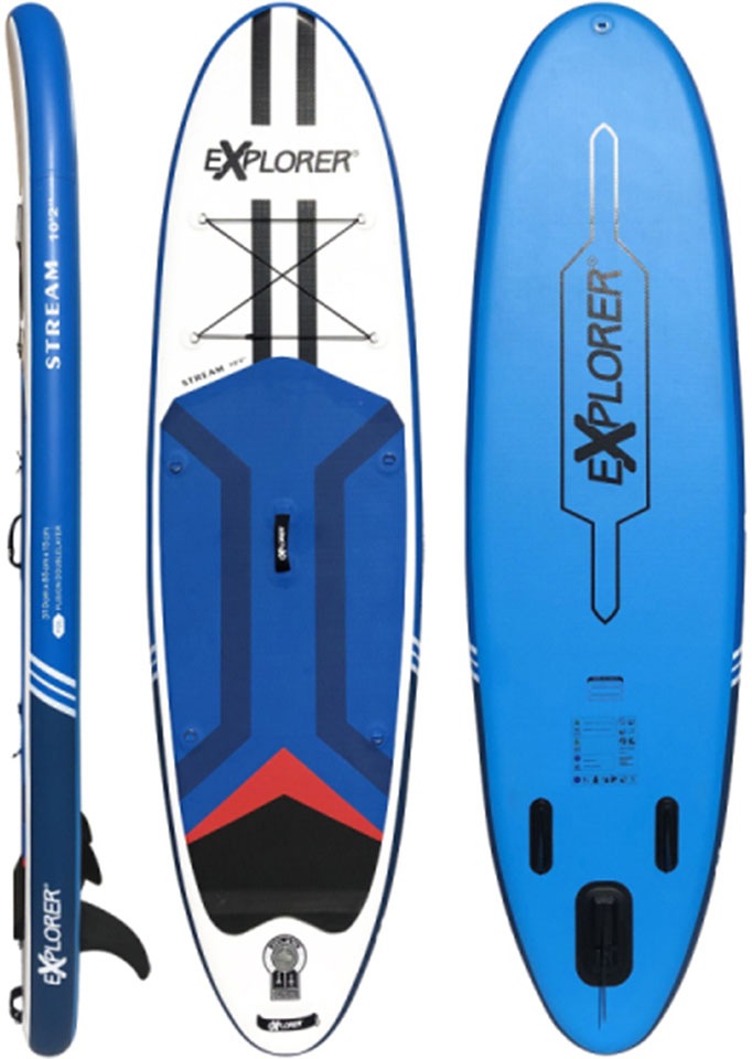 EXPLORER Inflatable SUP-Board »Stream 10.2«, (6 tlg., mit Paddel, Pumpe und  Transportrucksack) online bestellen