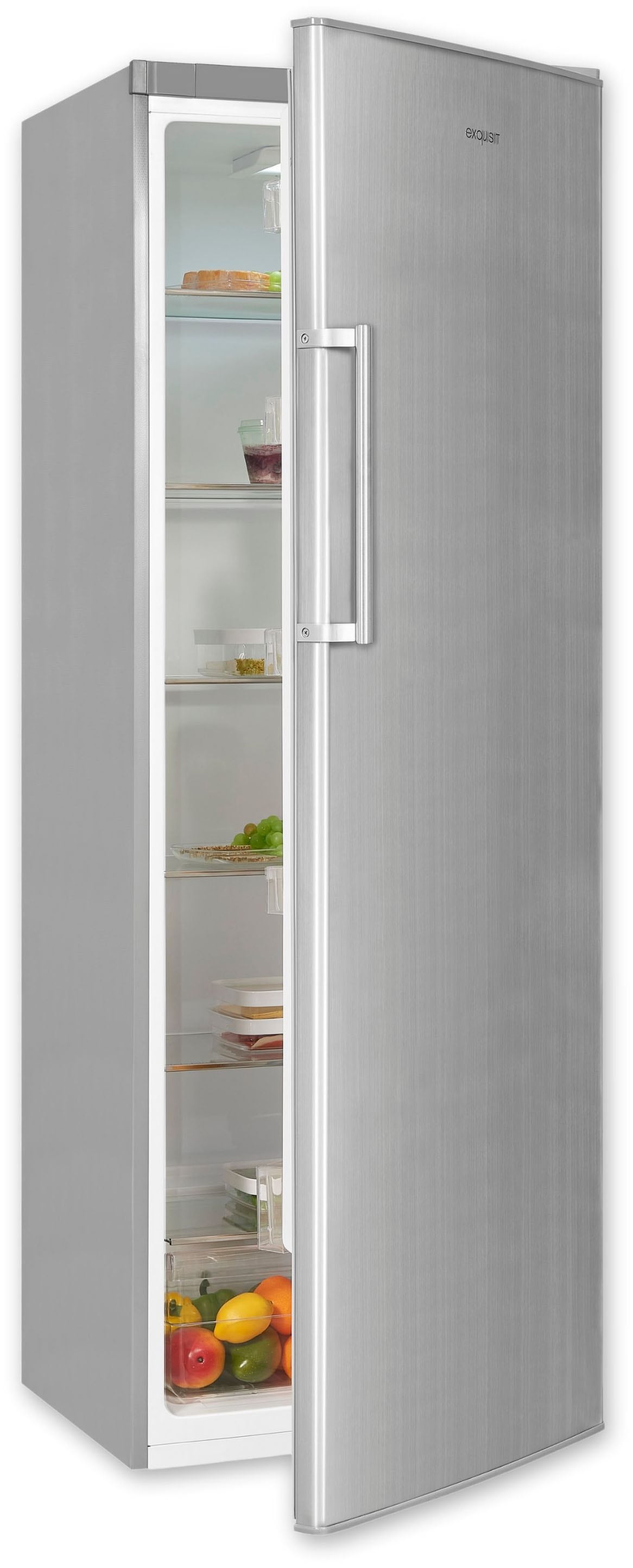 exquisit Vollraumkühlschrank »KS350-V-H-040D inoxlook«