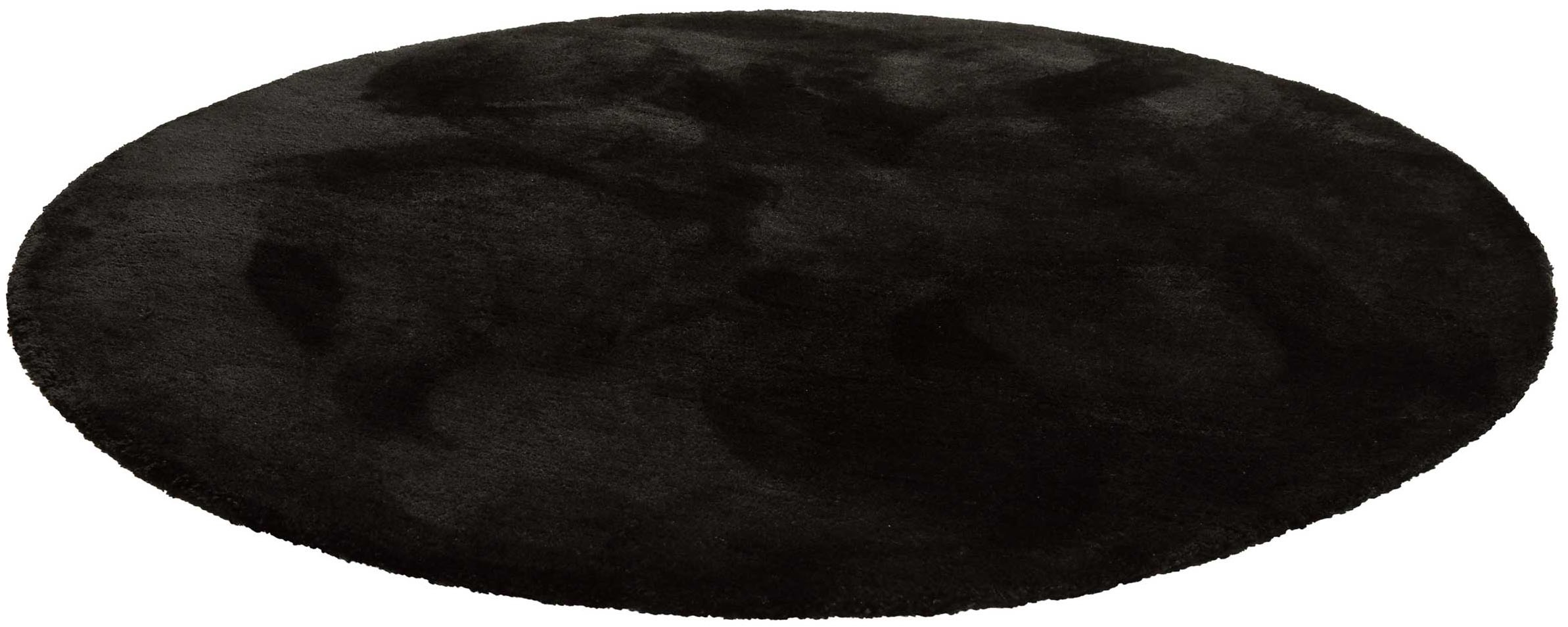 Homie Living Teppich »Pisa«, rund, 25 mm Höhe, Hochflor, Microfaser, uni, w günstig online kaufen