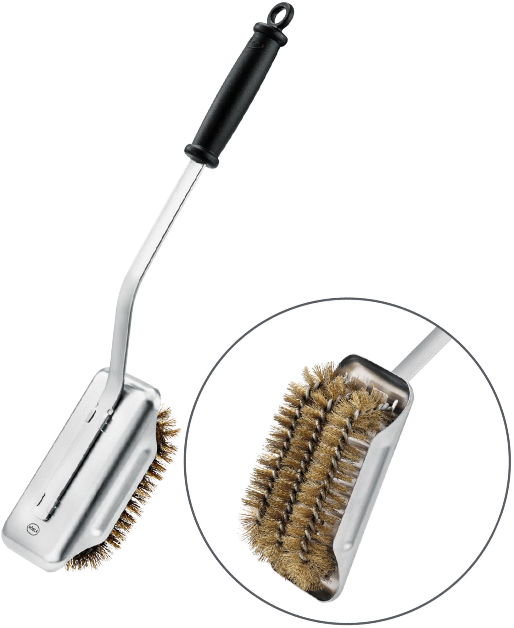 RÖSLE Grillbürste »Grillrost-Reinigungsbürste SlideX Brass«, aus Edelstahl-Messing-Polypropylen, Bürste austauschbar
