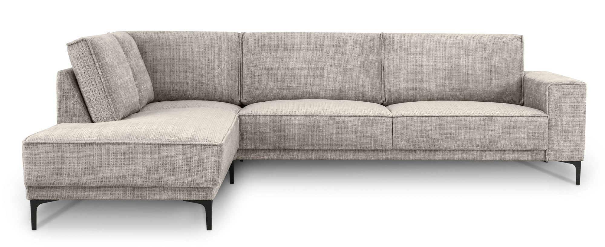 Places of Style Ecksofa »Polsterecke Oland, Struktur, Flachgewebe, Luxus-Mi günstig online kaufen