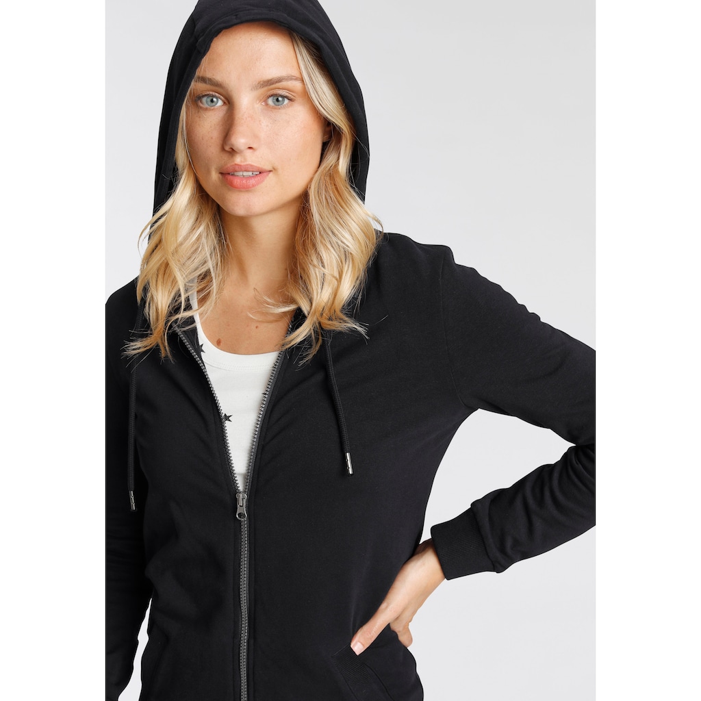 Flashlights Sweatjacke, in langer Form mit Zipper