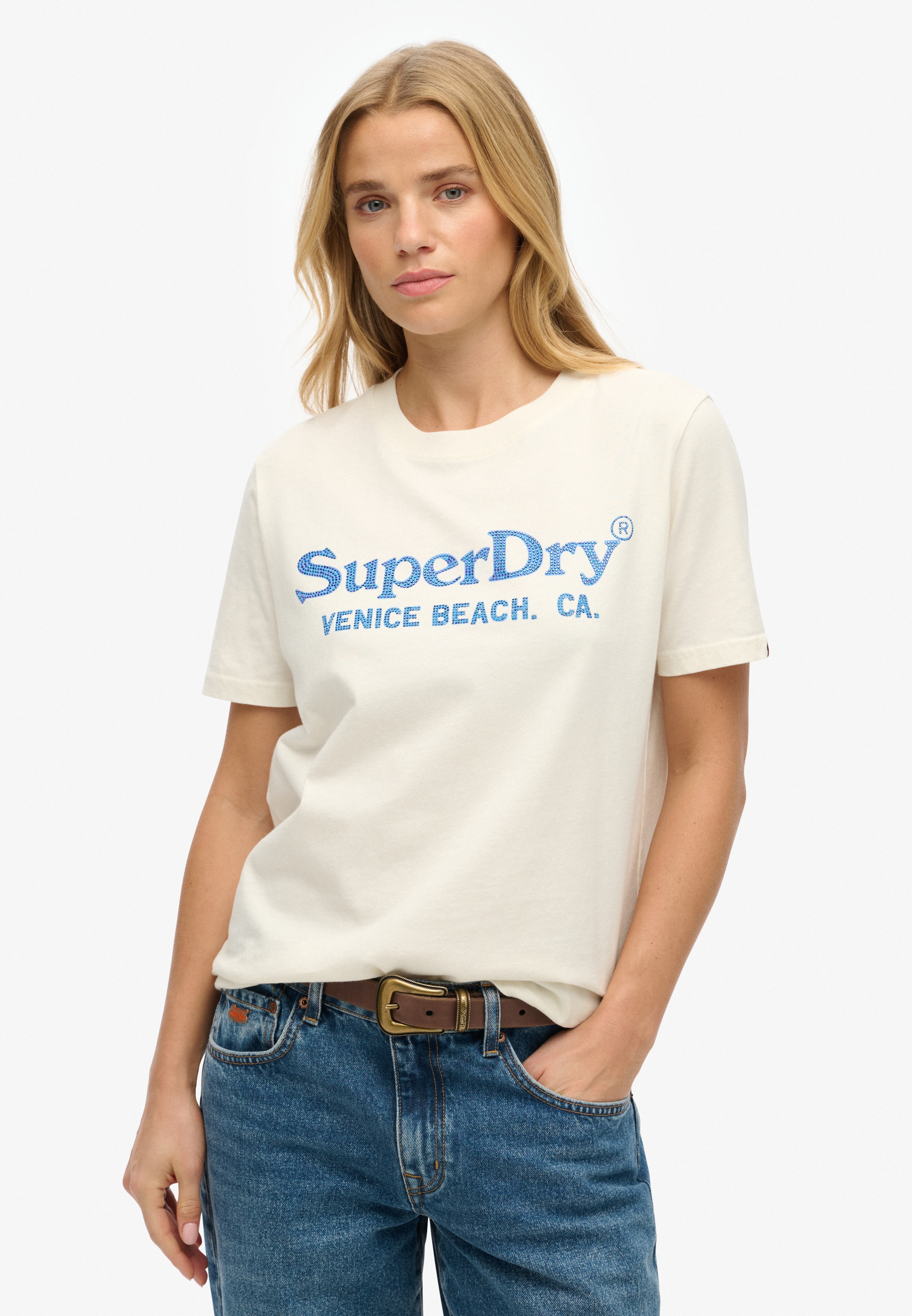 Superdry Kurzarmshirt »VENUE METALLIC RELAXED TEE«