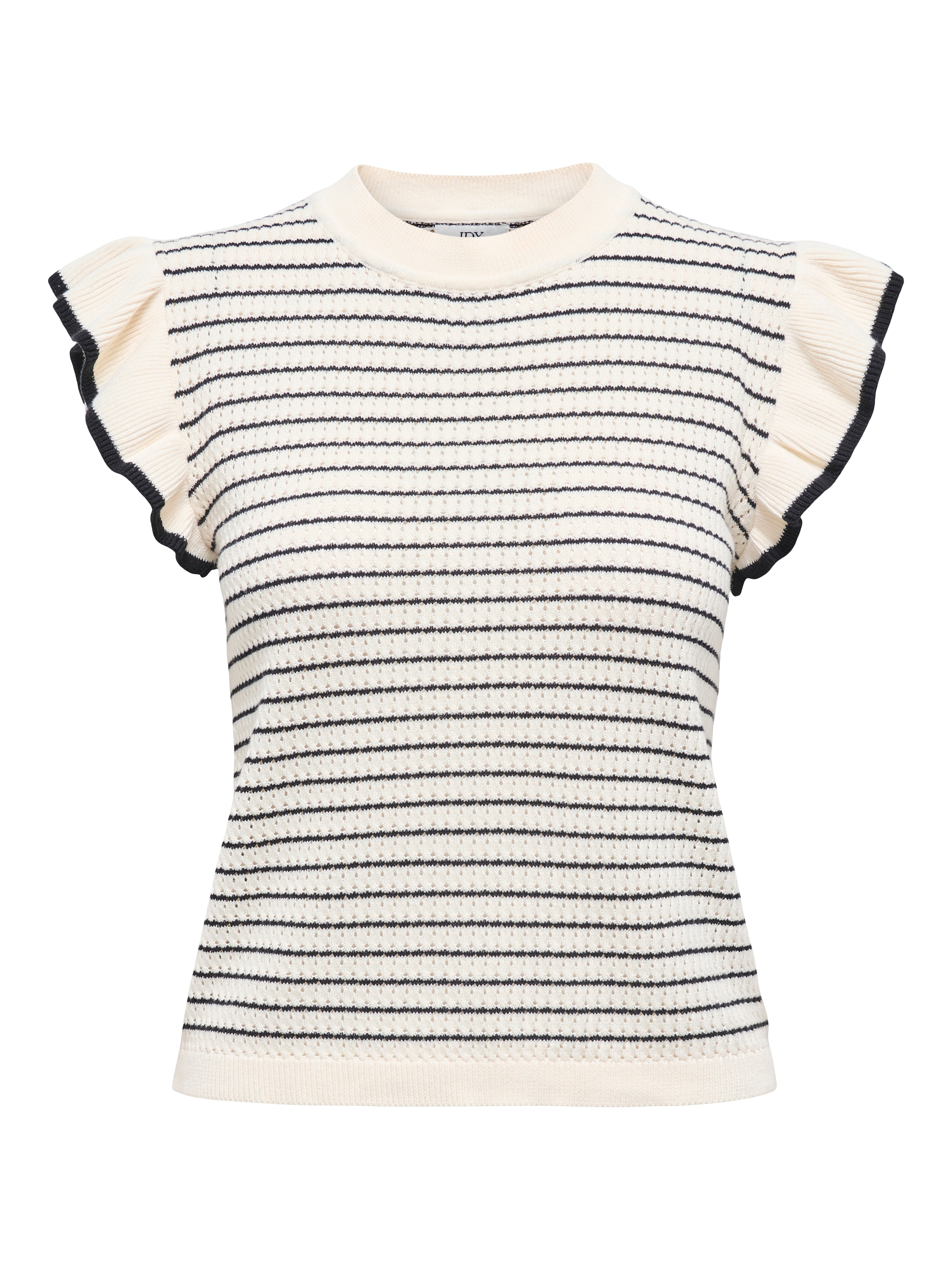 JDY Kurzarmpullover »JDYCARICE S/L FRILL PULLOVER KNT NOOS«