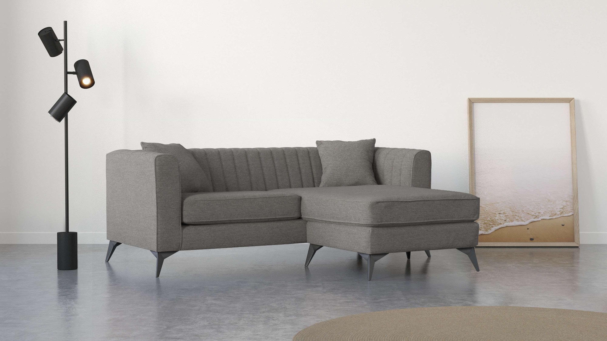 Places of Style Ecksofa »MATTHEW L-Form ideal für kleine Räume, Maße B/T/H: günstig online kaufen