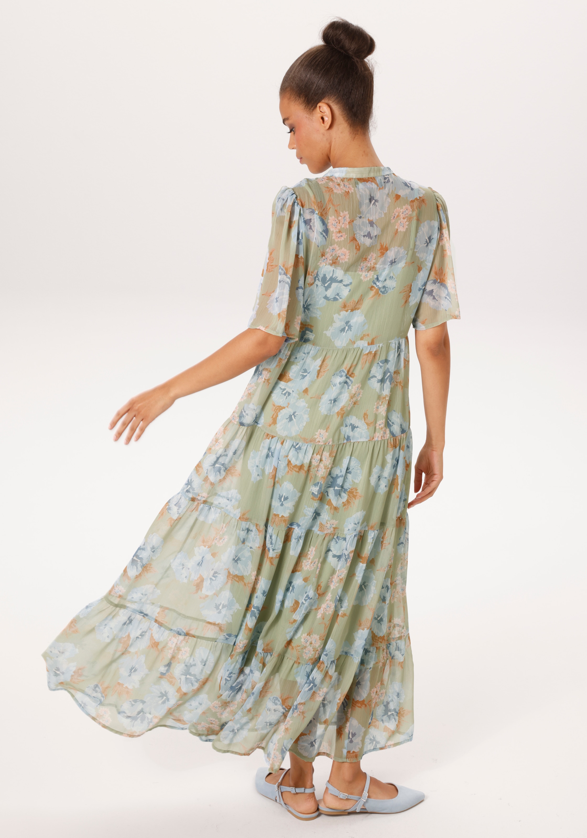 Aniston CASUAL Sommerkleid mit pastellfarbenen Blumendruck - NEUE KOLLEKTION