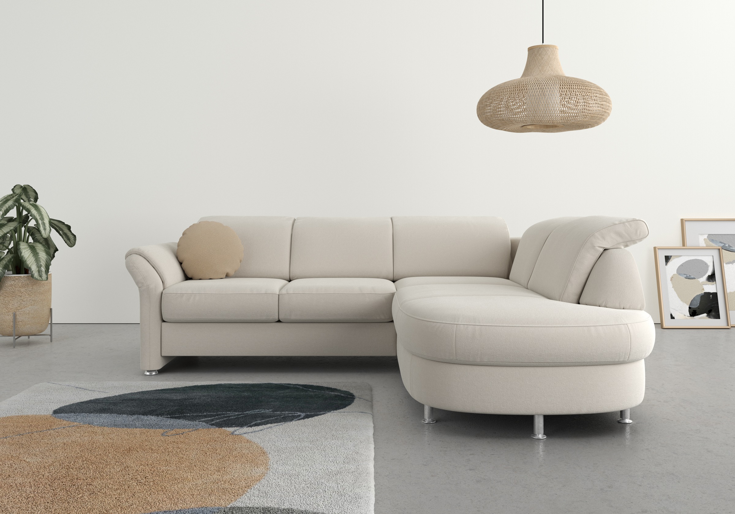 sit&more Ecksofa »Apulia L-Form«, wahlweise Bettfunktion, Bettkasten und Kopf- und Armteilverstellung