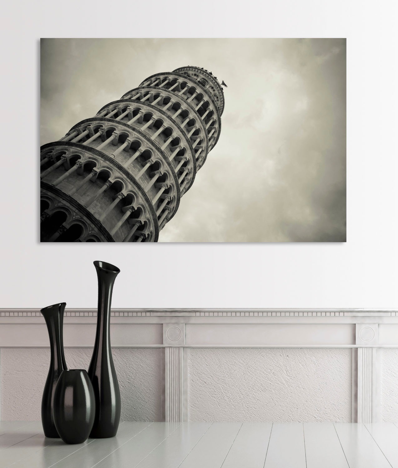 queence Acrylglasbild »Der schiefe Turm«, Elemente der Architektur-Gebäude- günstig online kaufen