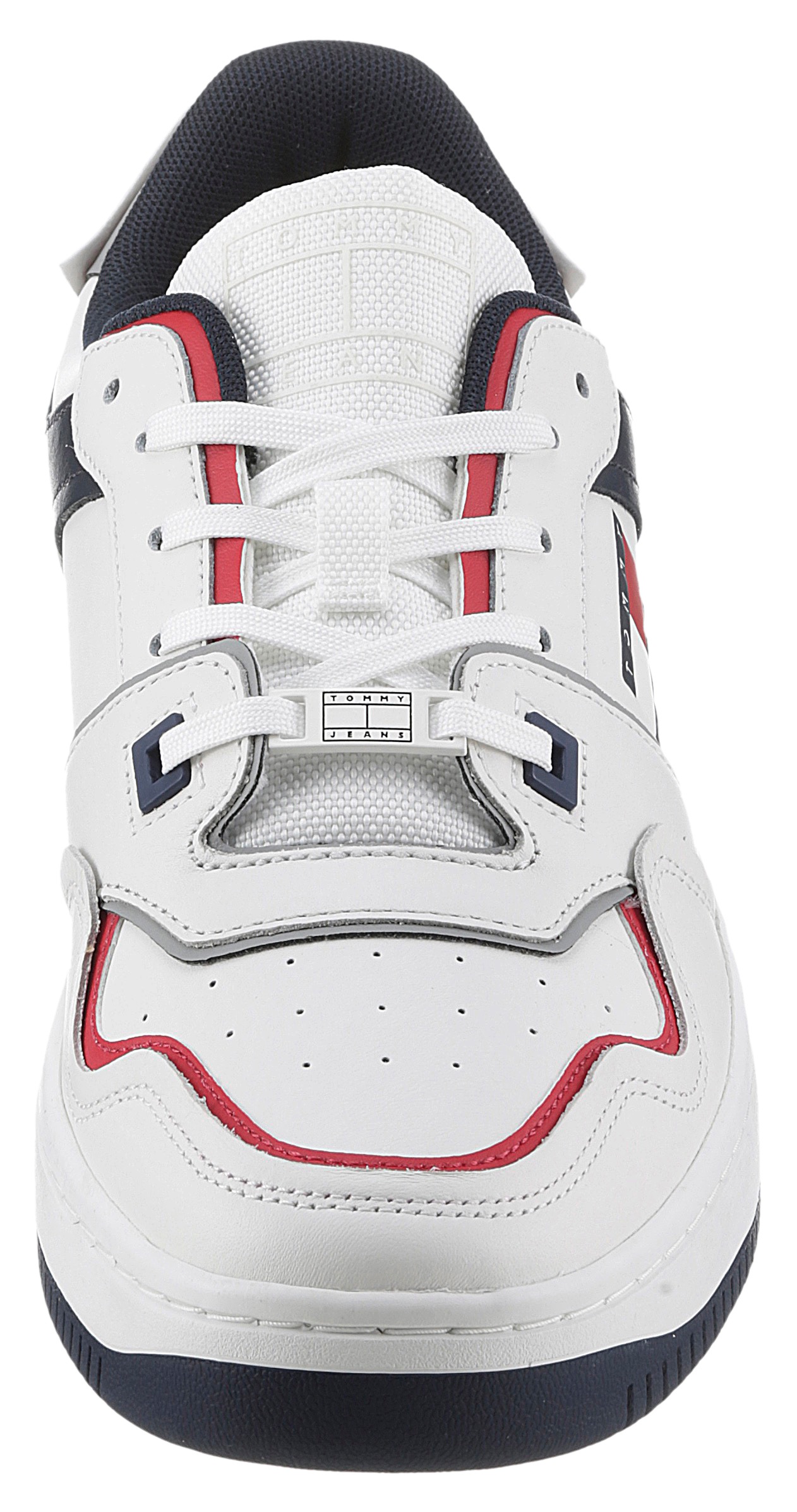Tommy Jeans Keilsneaker »TJM RETRO BASKET CUPSOLE«, Schnürschuh, Freitzeitschuh, Halbschuh mit Kontrastbesätzen