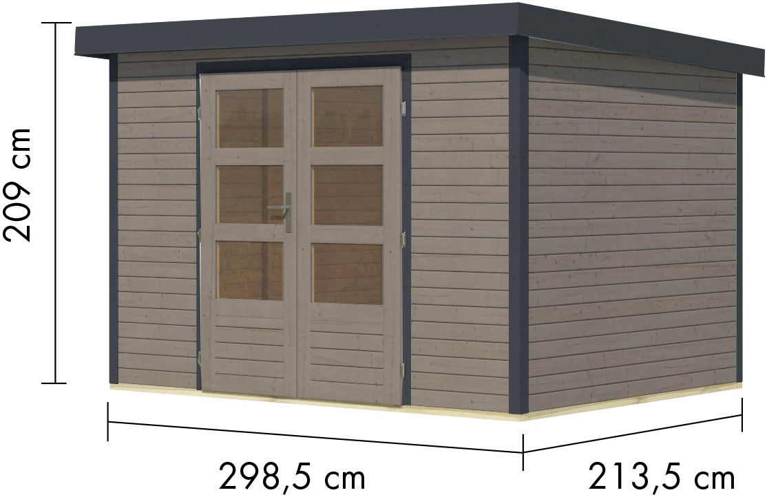 Karibu Gartenhaus »Jupiter 4 D«, in verschiedenen Farben