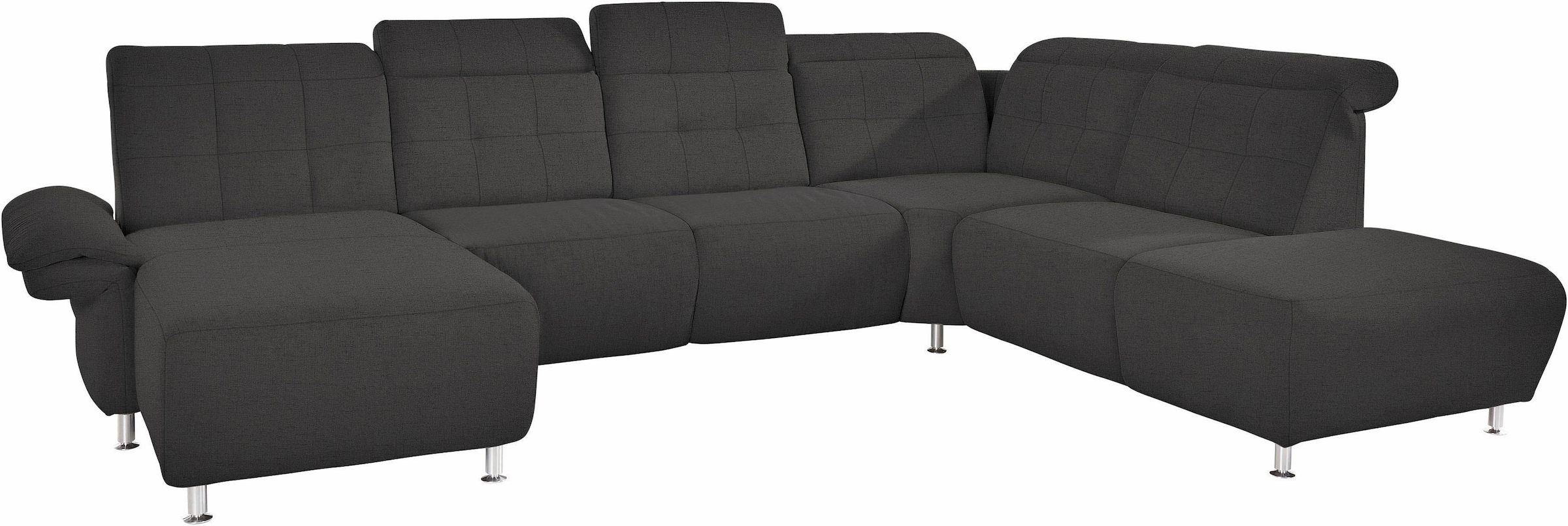 Places of Style Wohnlandschaft »Manhattan U-Form«, 2 Sitze mit elektrischer Relaxfunktion, verstellbare Armlehnen