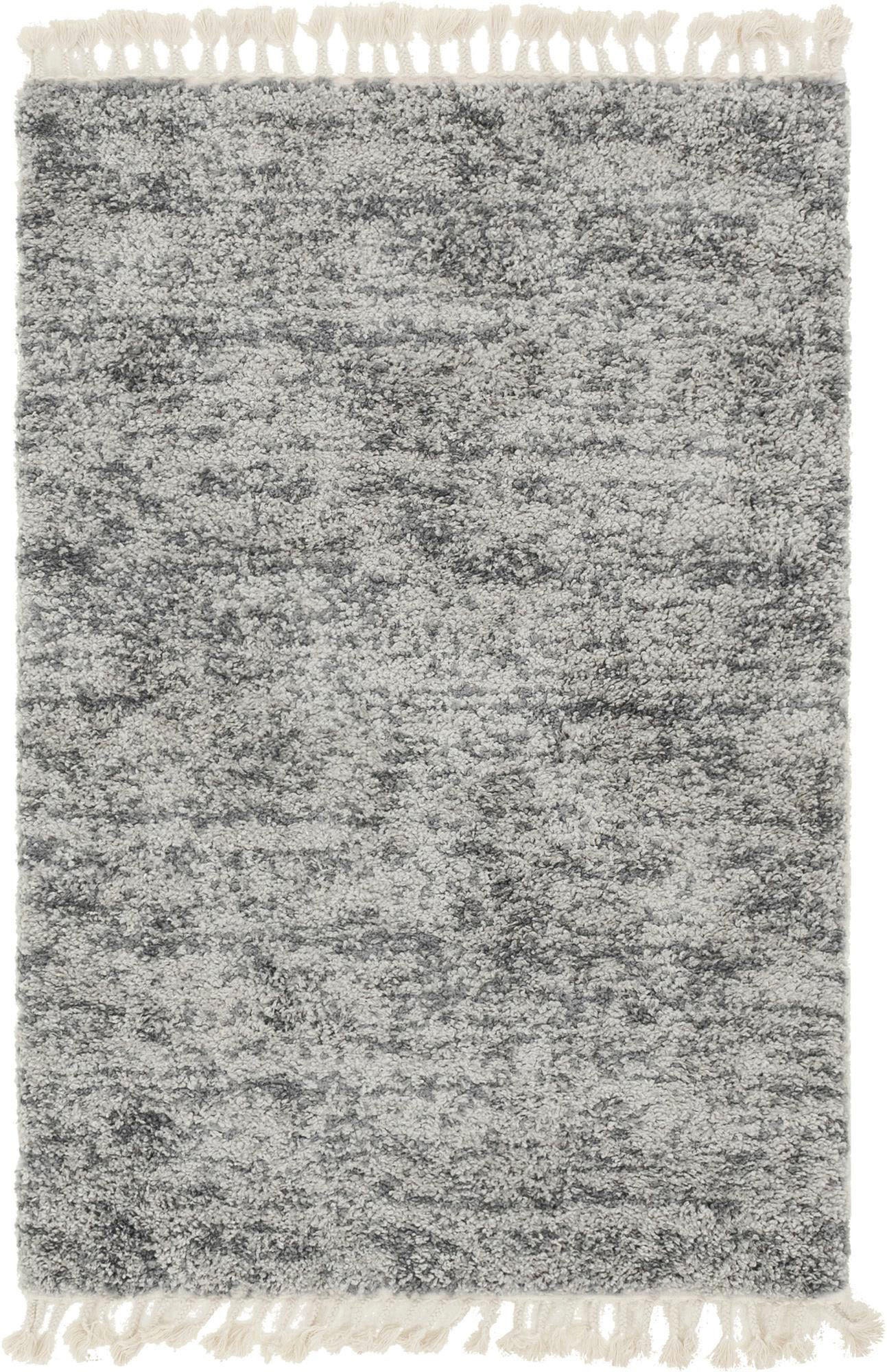 Myflair Möbel & Accessoires Hochflor-Teppich »Top Shag Lagerräumung«, rechteckig, 32 mm Höhe, gewebt, melierte Optik, weich & kuschelig, mit Fransen
