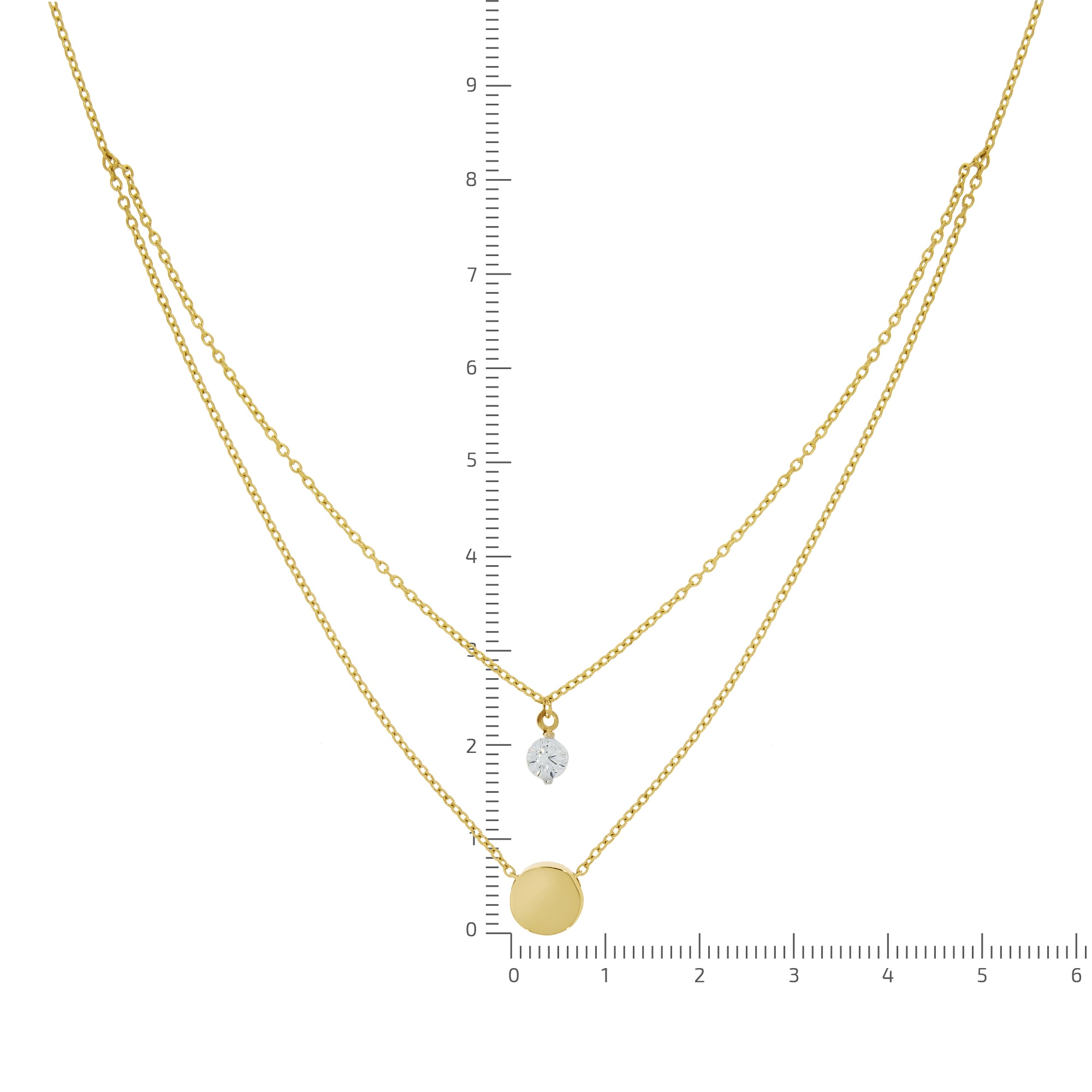 Fascination by Ellen K. Collierkettchen »Gold 375 zweifarbig Zirkonia«
