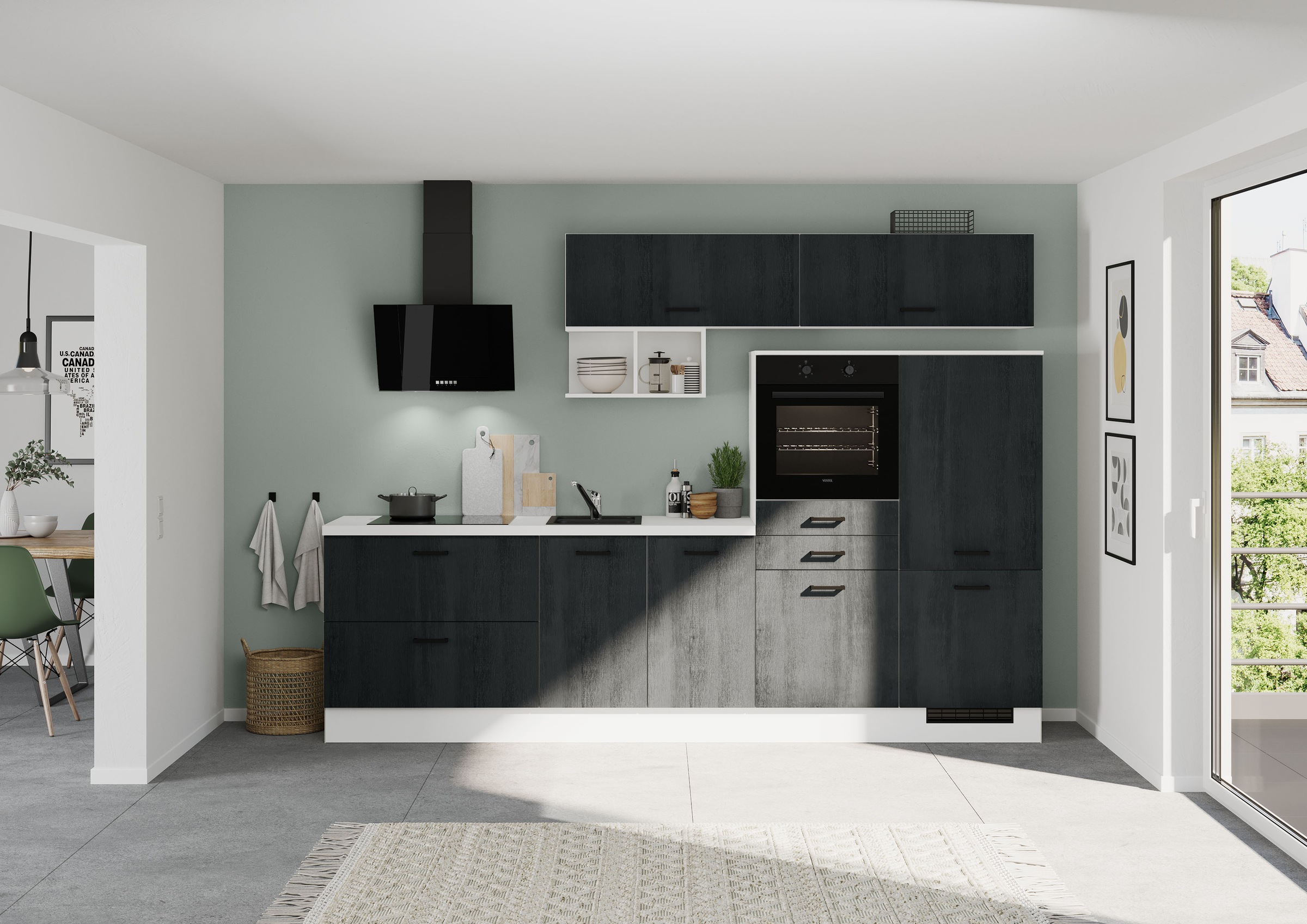 IMPULS KÜCHEN Küchenzeile »"München", Ausrichtung wählbar, Schubkästen mit günstig online kaufen