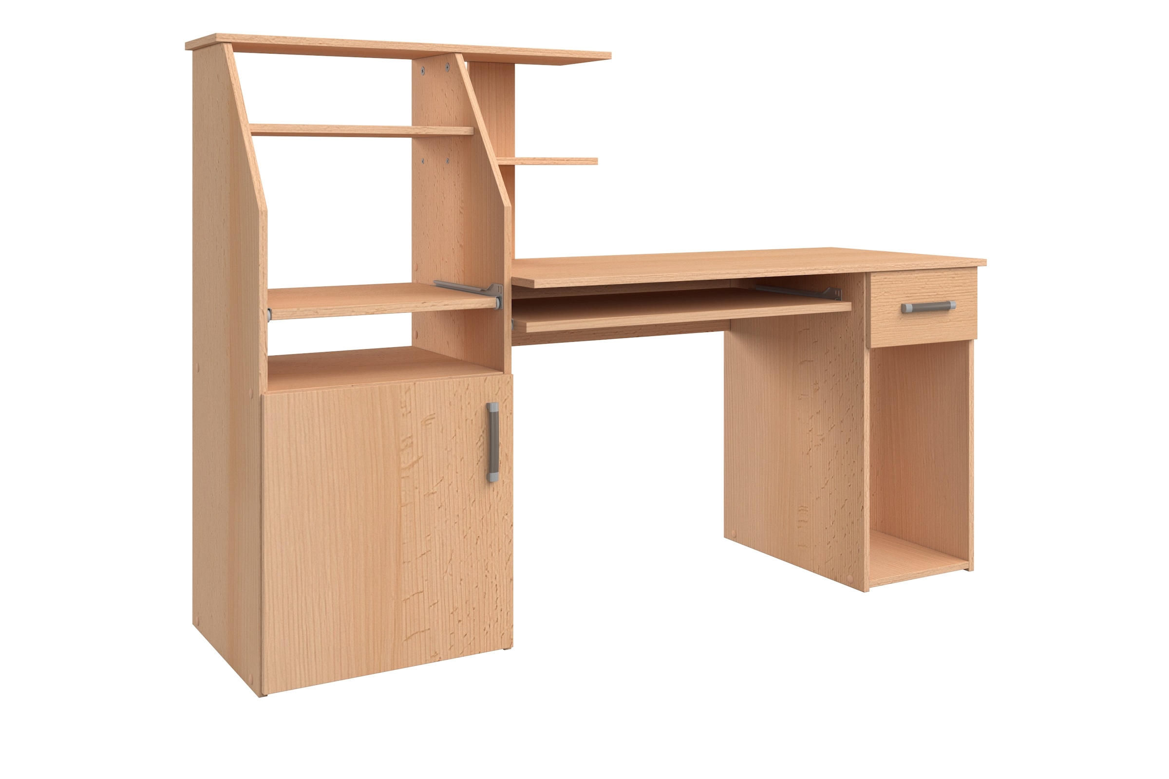 VOGL Möbelfabrik Schreibtisch »Don«, mit Tastatur- & Druckerauszug, Breite 137,5 cm, Made in Germany