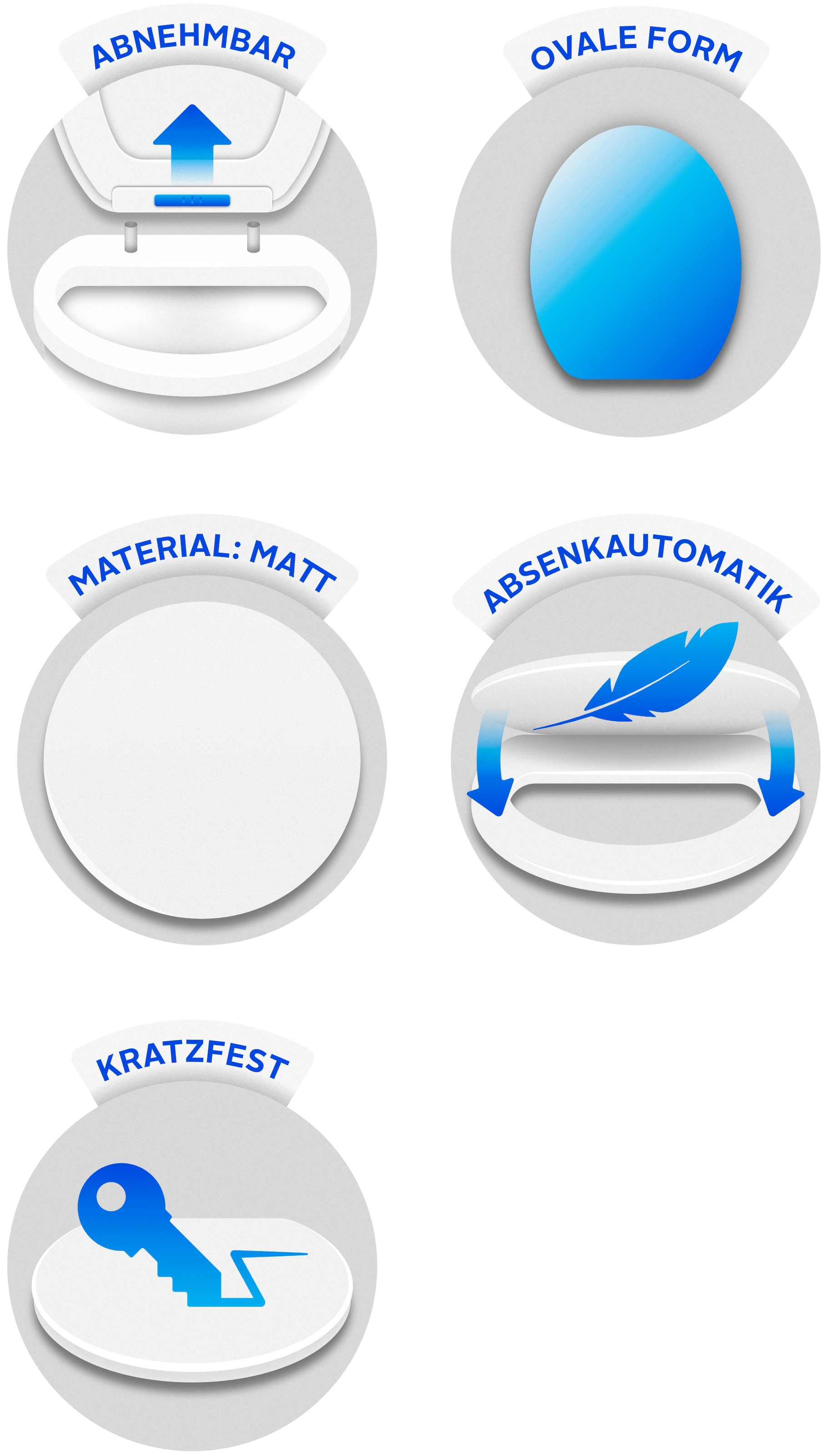 Schütte WC-Sitz »Iceberg«, Duroplast, mit Absenkautomatik und Schnellverschluss, High Gloss
