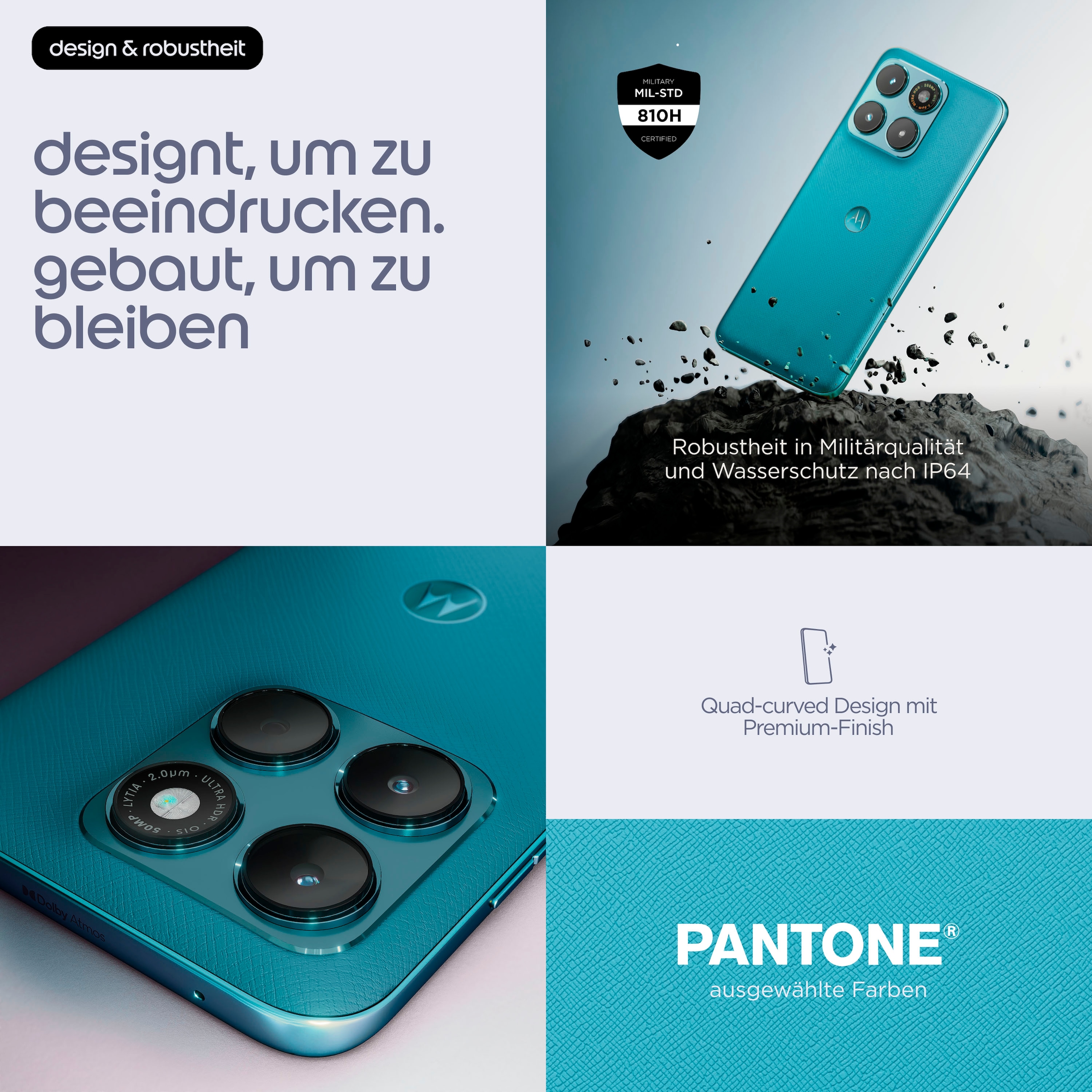 Motorola Smartphone »edge 70 plus 256GB« PANTONE® Milky Blue