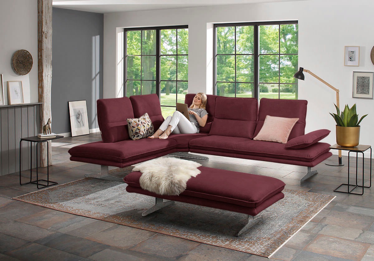 W.SCHILLIG Ecksofa »broadway, Designsofa, mit tollem Sitzkomfort, L-Form«, günstig online kaufen