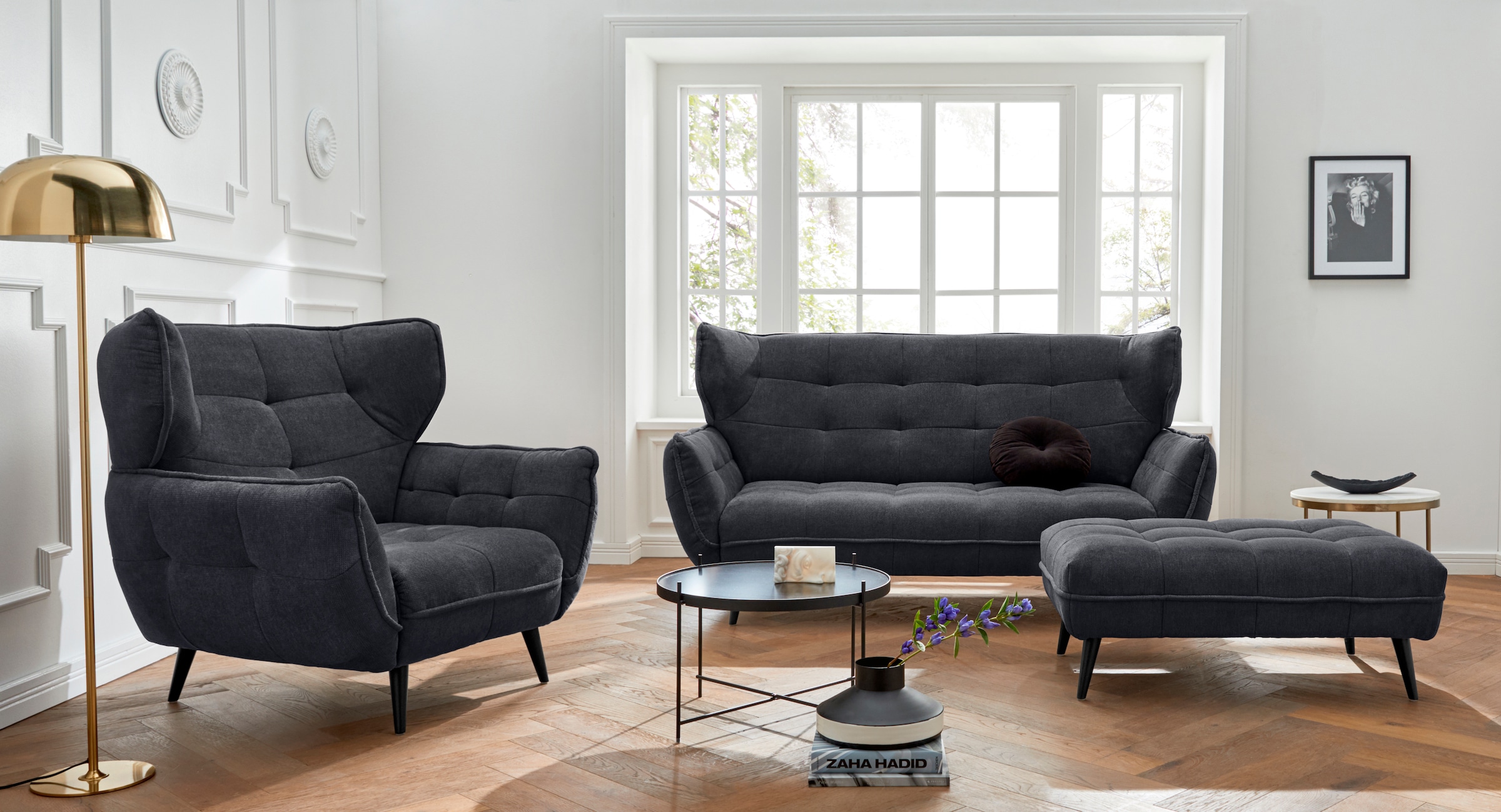 Leonique 2-Sitzer »Ariana«, Big-Sofa bzw. stylischer Hochlehner