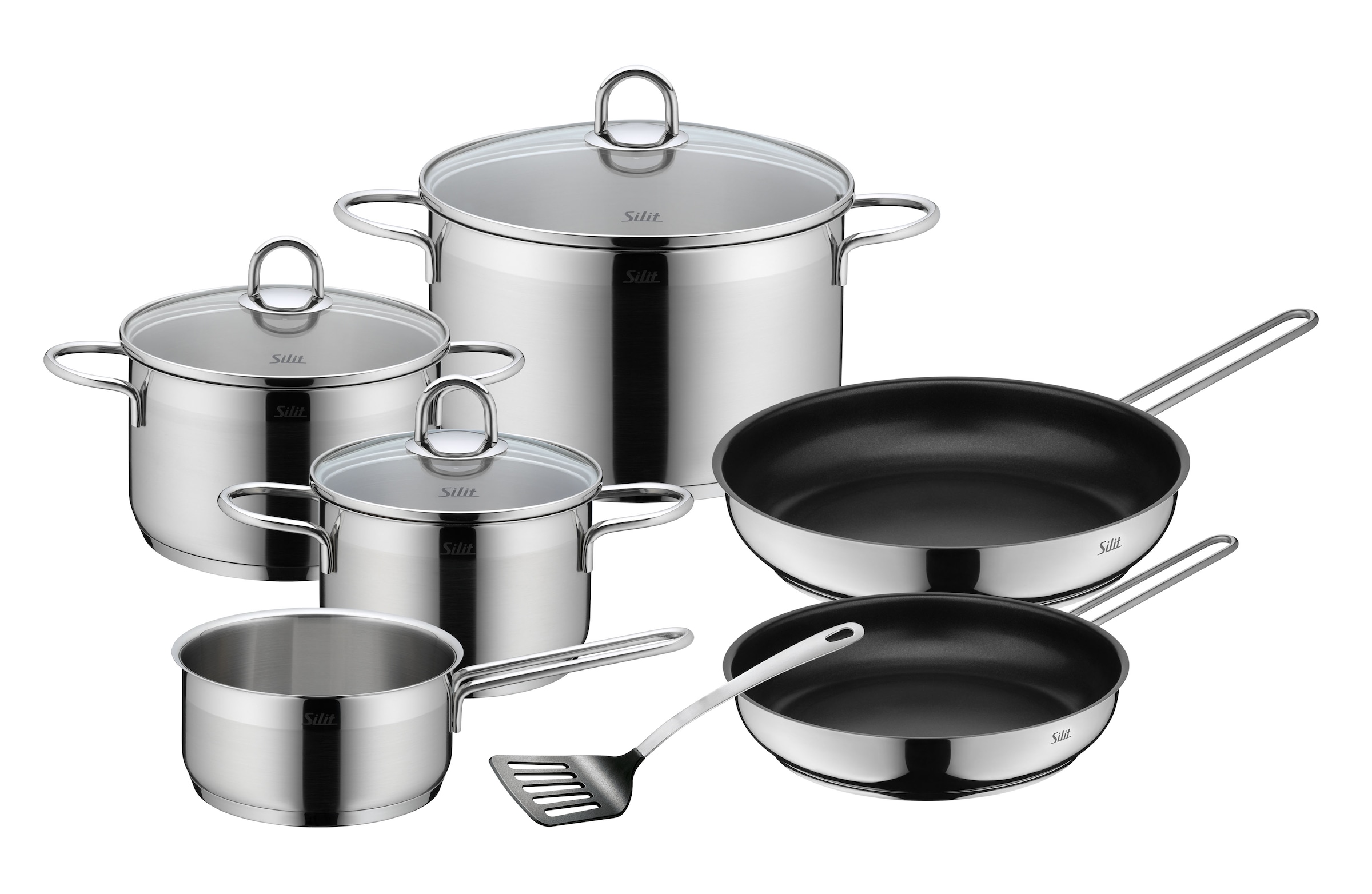 Silit Topf-Set »Diamant« Set, inkl. Pfannenwender, 10 Stk. tlg. Edelstahl 1 günstig online kaufen