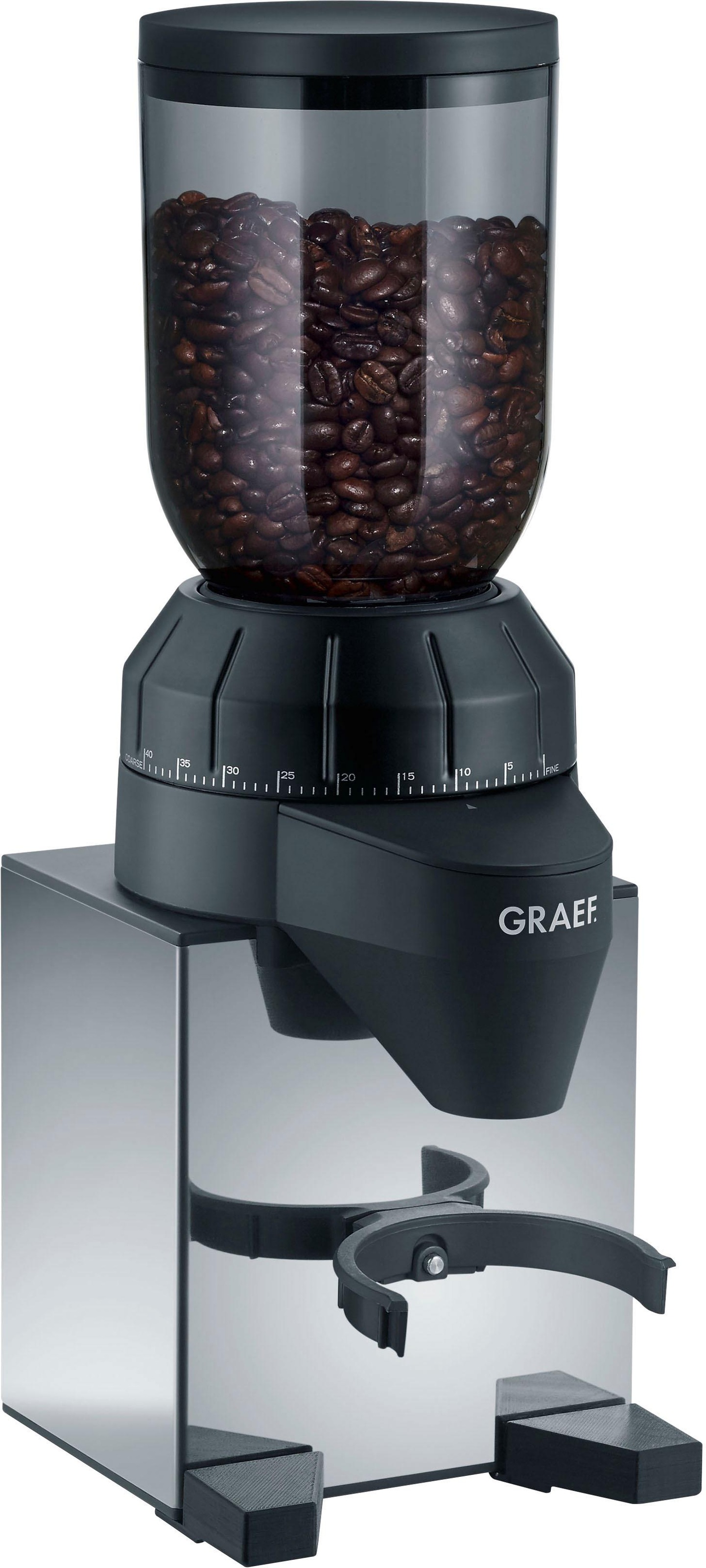Graef Kaffeemühle »CM 820« 128 W Kegelmahlwerk 250 gBohnenbehälter Edelstah günstig online kaufen