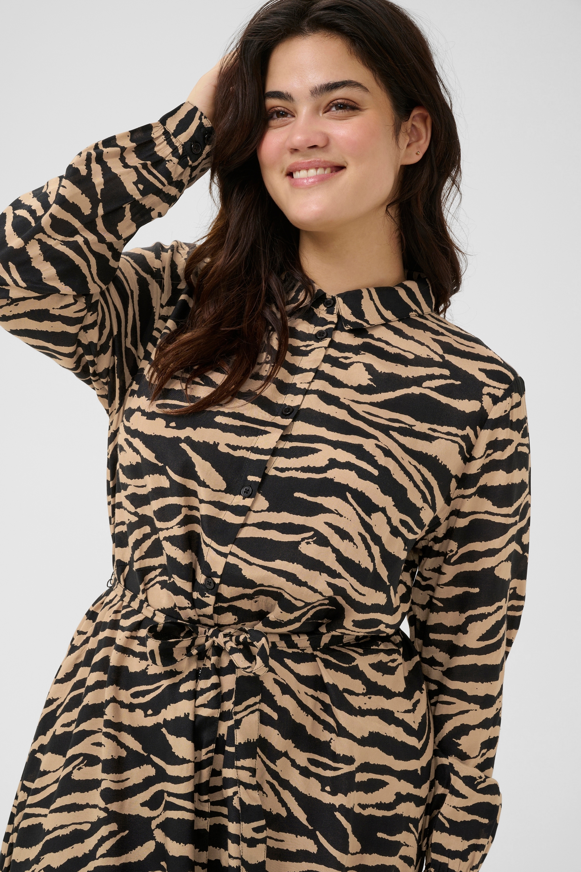 KAFFE Curve Midikleid »Damen Kleid KColivia«