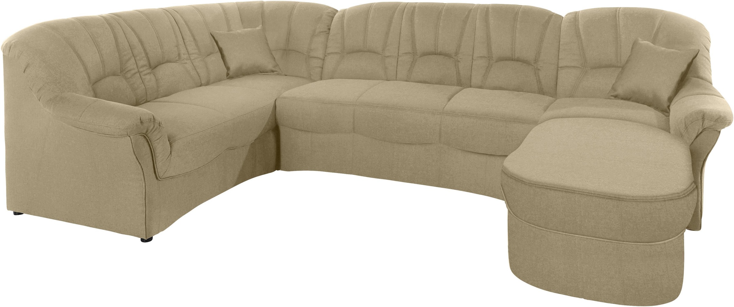DOMO collection Wohnlandschaft »Bahia mit viel Platz, zeitloses Design, U-Form«, wahlweise mit Bettfunktion