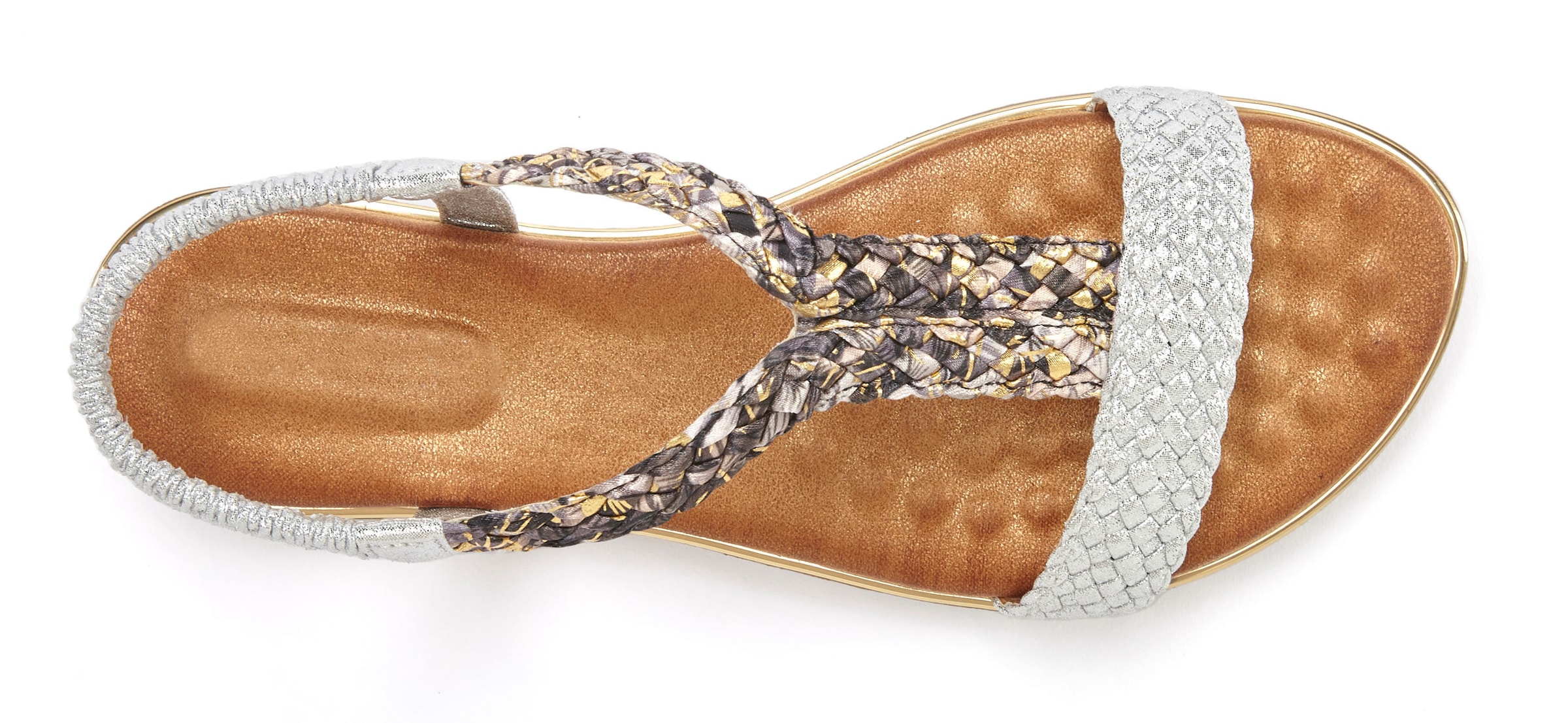 Vivance Sandale »Sommerschuh«  Sandalette, Sommerschuh mit geflochtenen Riemchen und weichem Fußbett