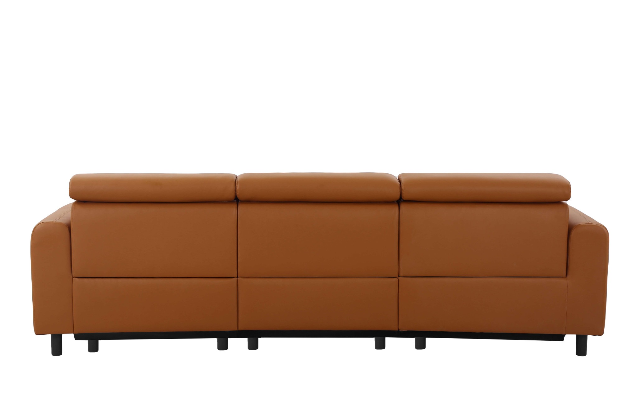 Home affaire Ecksofa »SKAANE Kunstleder, L-Form, 274 cm, manuelle u. elektrische Funktion,«, rundes Design, Kopfteilverstellung, Federkernpolsterung